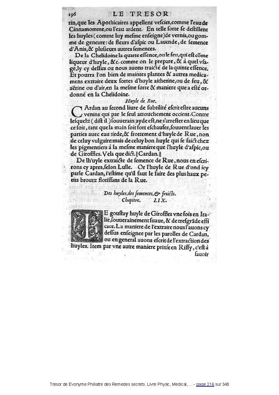 1555 - Balthazar Arnoullet - Trésor d’Évonyme Philiatre - Université Paris Cité