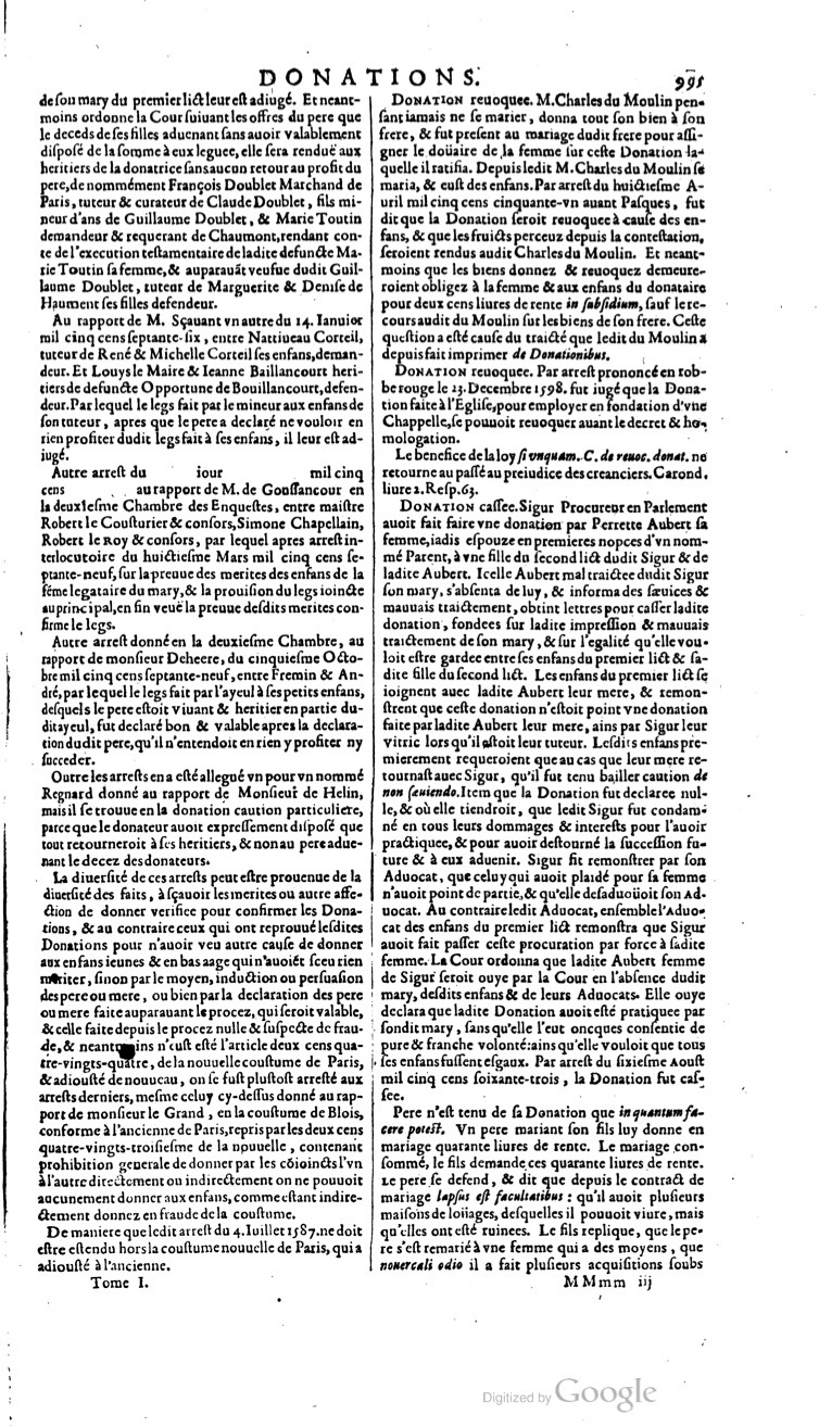 1629 - Veuve Nicolas Buon - Trésor du droit français (21754 T. 1) - BM Lyon