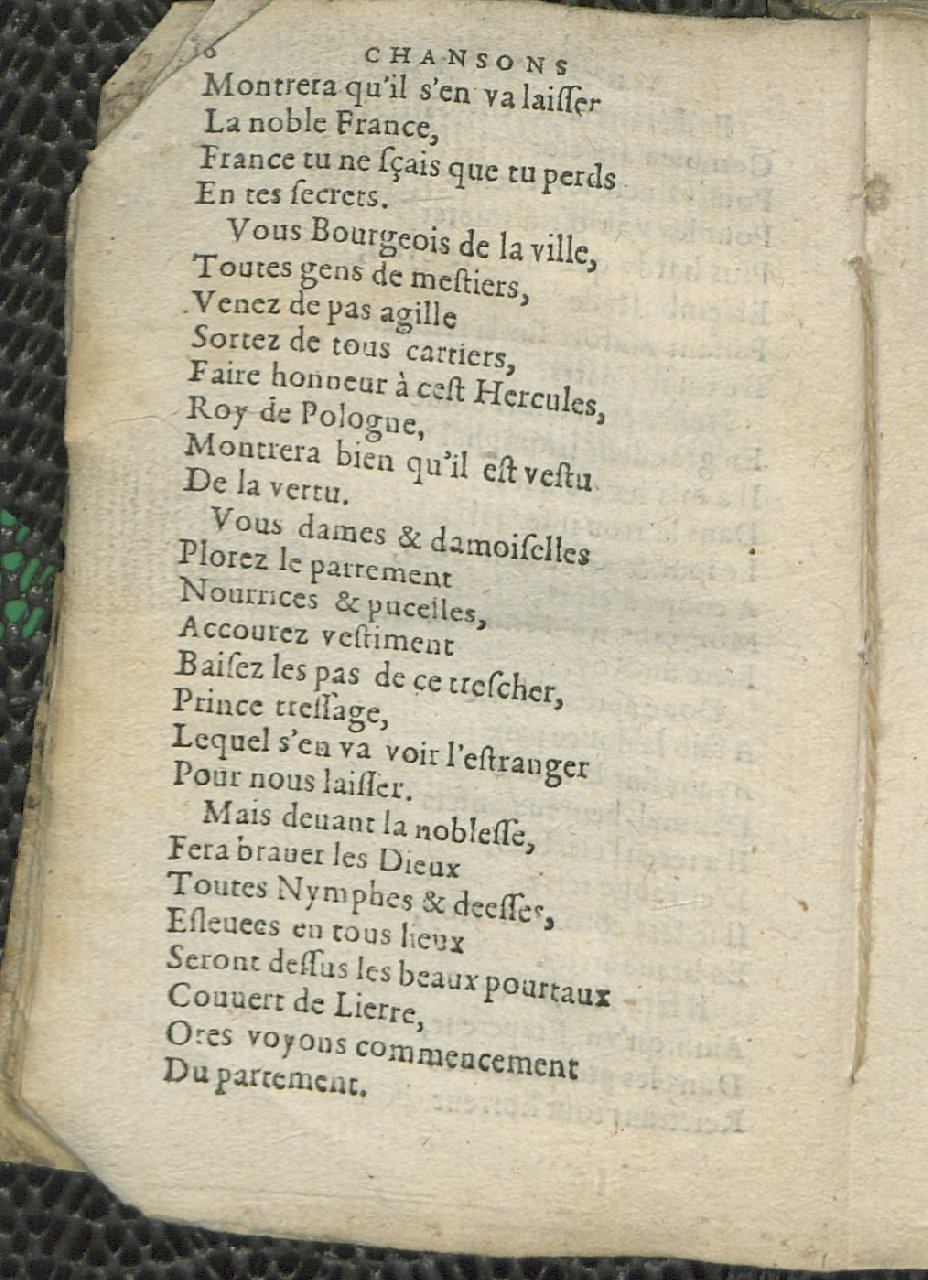 1575 - Pierre Brenouzet - Trésor de tous les recueils de chansons, tant amoureuses, rustiques, que musicales - Det KLG Copenhague