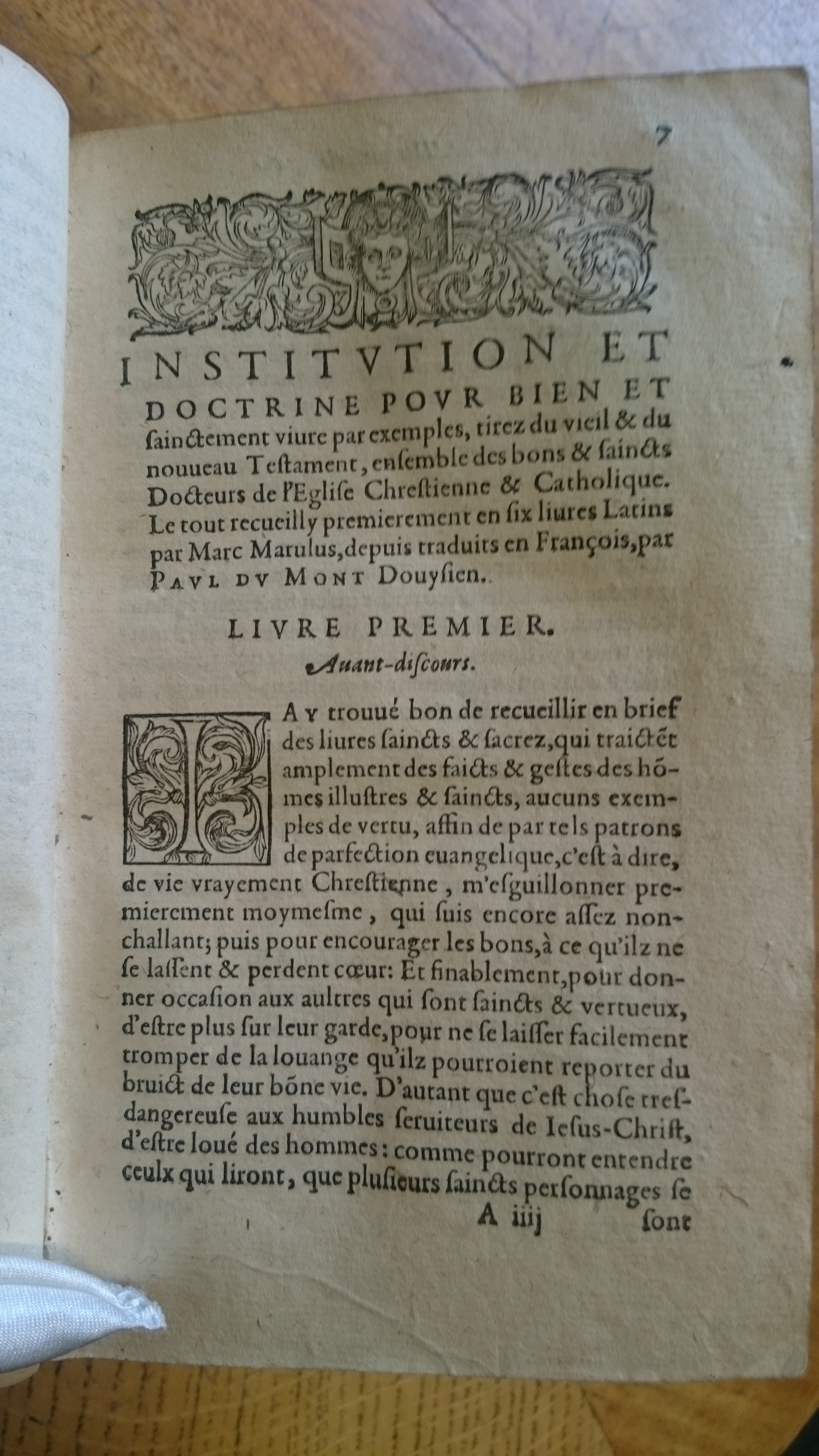 1585 - Jean Bogard - Trésor des faits et dits mémorables des hommes saints et illustres - Douai Quincy