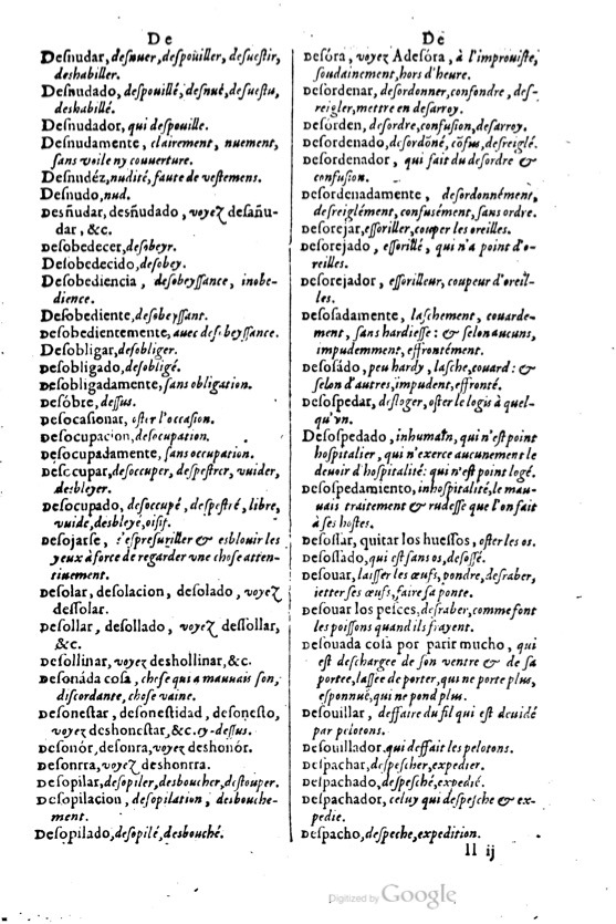 1621 - Adrian Tiffaine - Trésor des deux langues espagnole et française - BM Lyon