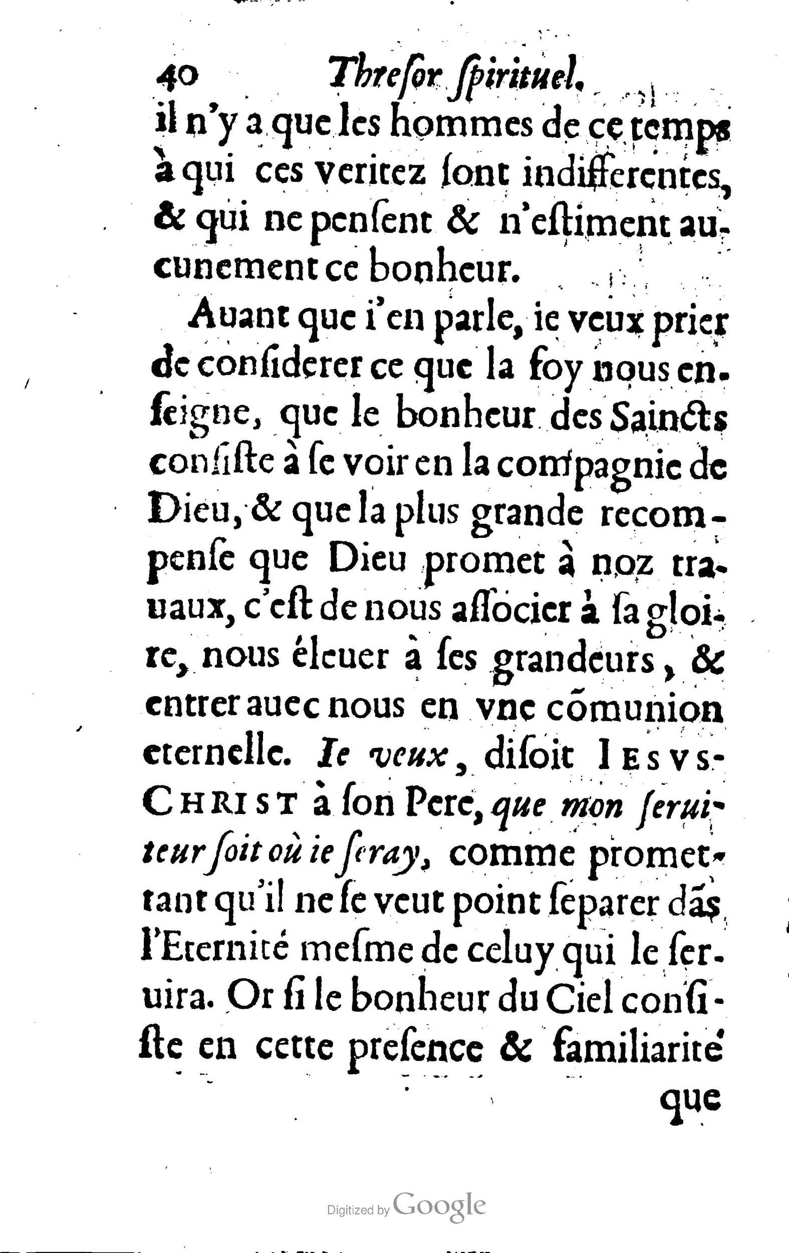 1633 - François Waudré - Trésor spirituel contenant les excellences du christianisme - BM Lyon