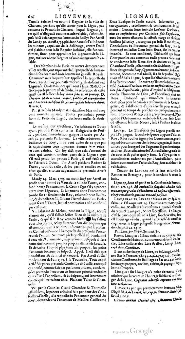 1629 - Veuve Nicolas Buon - Trésor du droit français (29620 T. 2) - BM Lyon