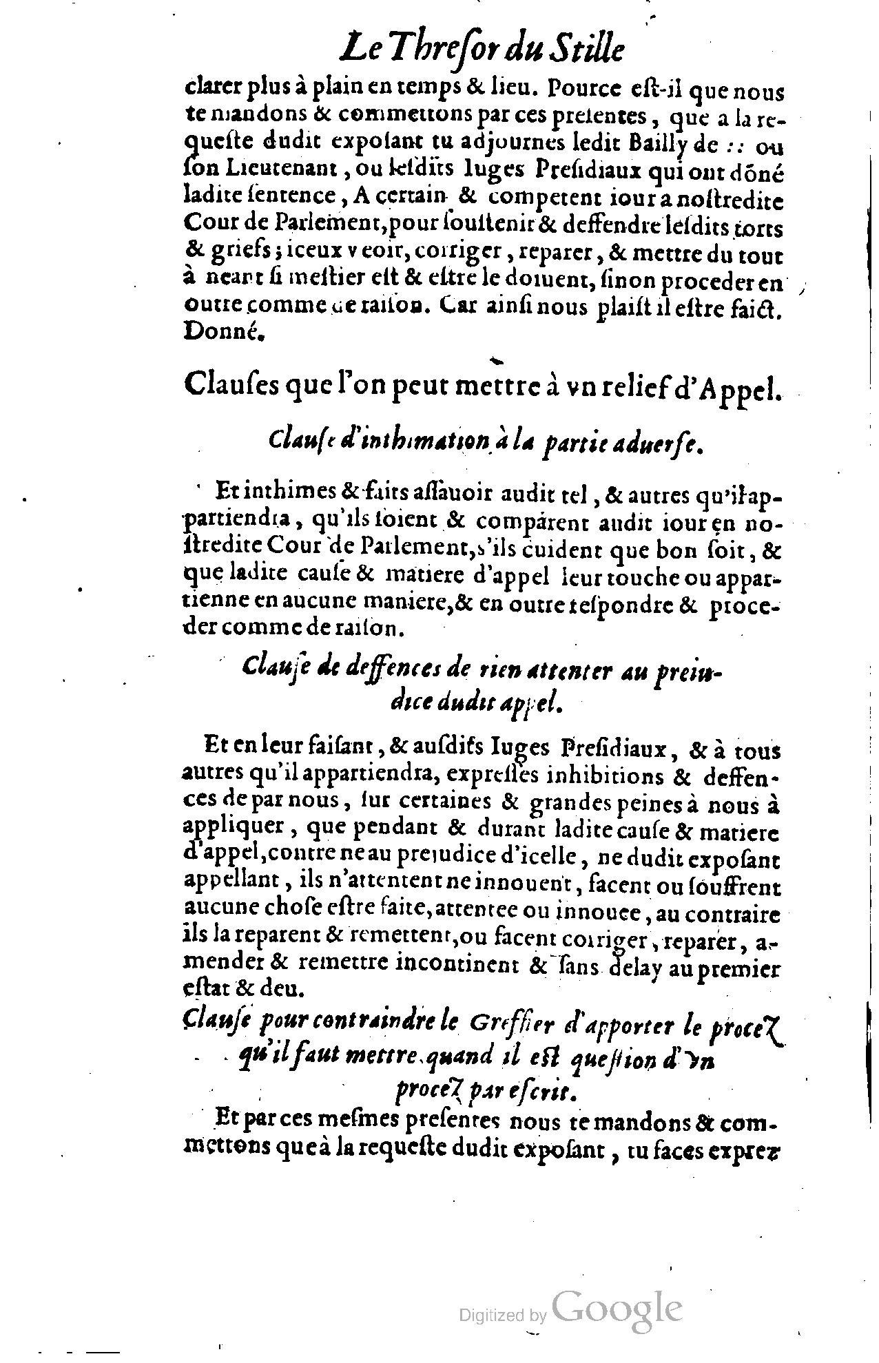 1614 - Jean Richer - Trésor du nouveau style et protocole de la chancellerie de France - BSB Munich