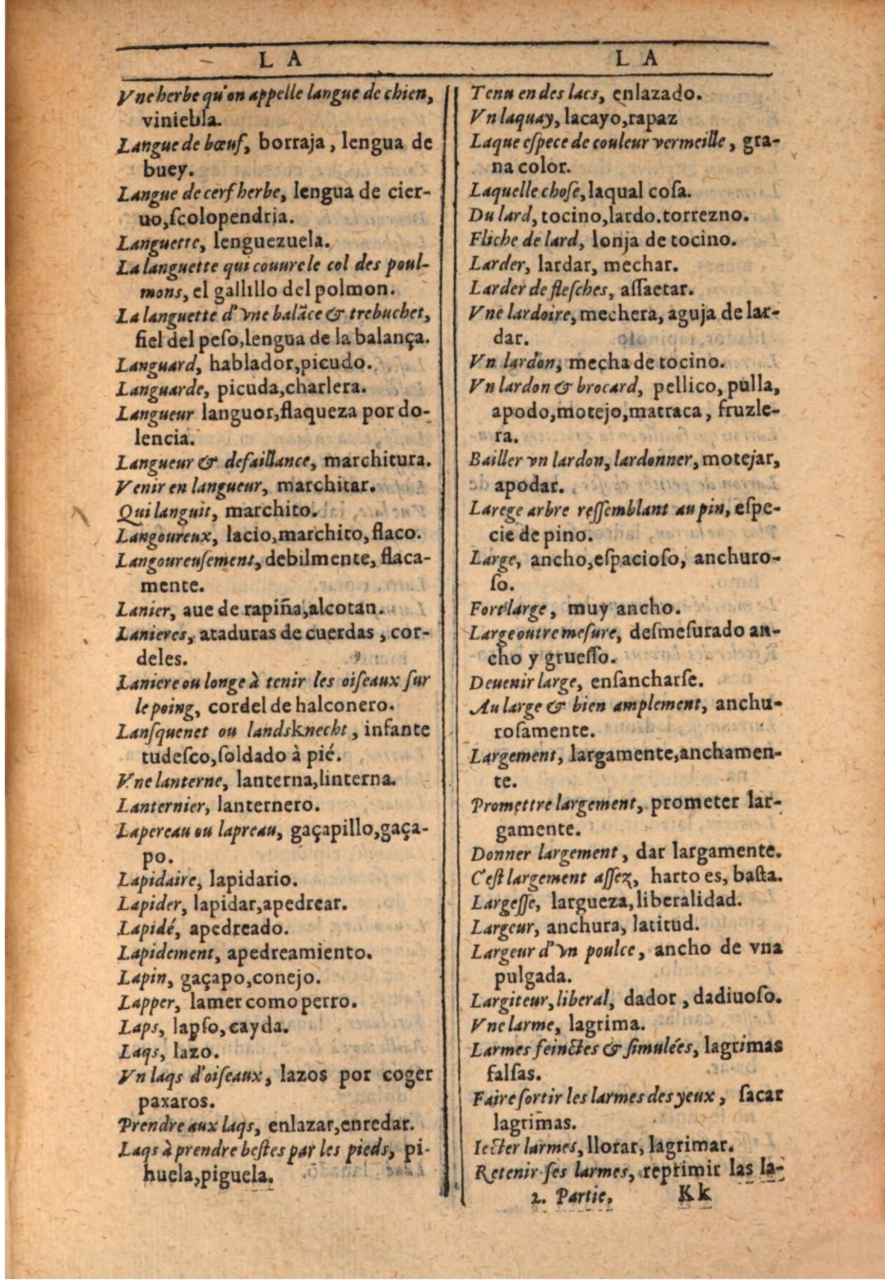 1607 - Marc Orry - Trésor des deux langues espagnole et française (Seconde partie) - BSB Munich