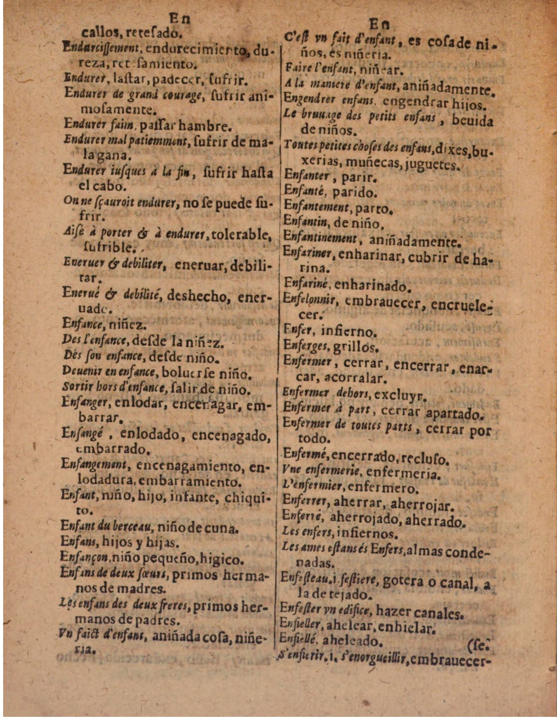 1624 - Hubert Antoine - Trésor des deux langues espagnole et française (Seconde partie) - BSB Munich