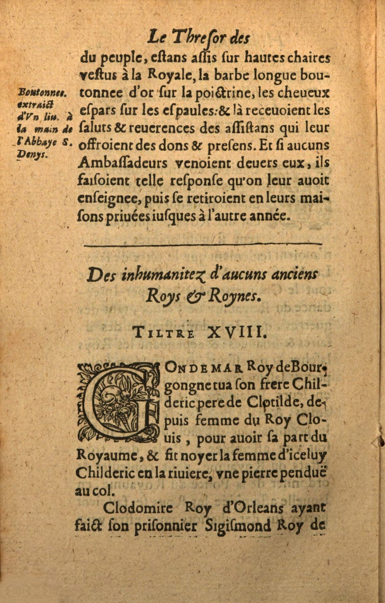 1639 - Jean Corrozet - Trésor des histoires de France - BSB Munich