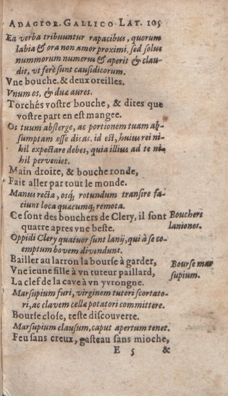1612 - Dominicus Custos - Trésor des proverbes français  - Bibliopol-Olomuc