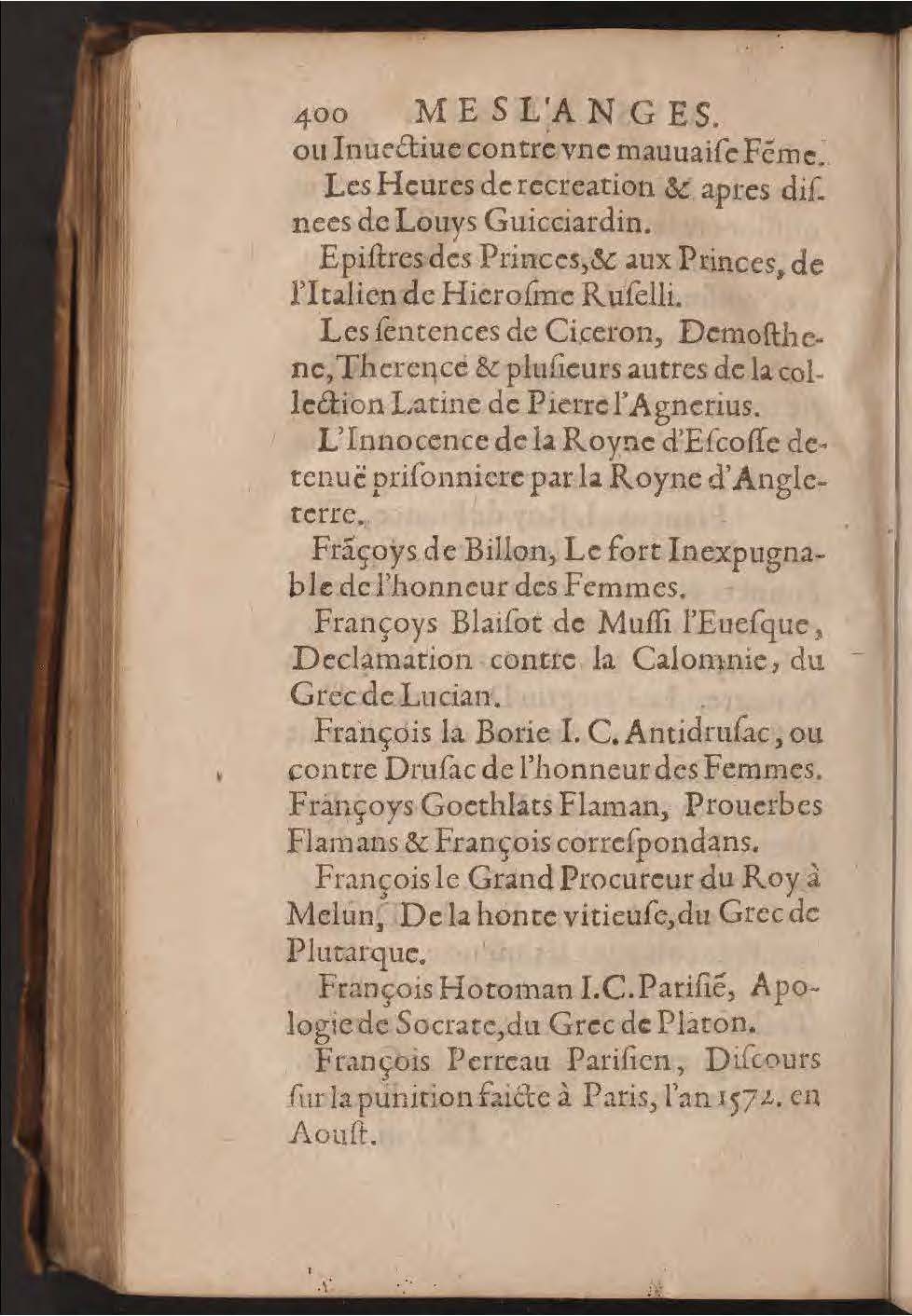 1602 - François Jacquin - Trésor des bons esprits français - BnF Arsenal