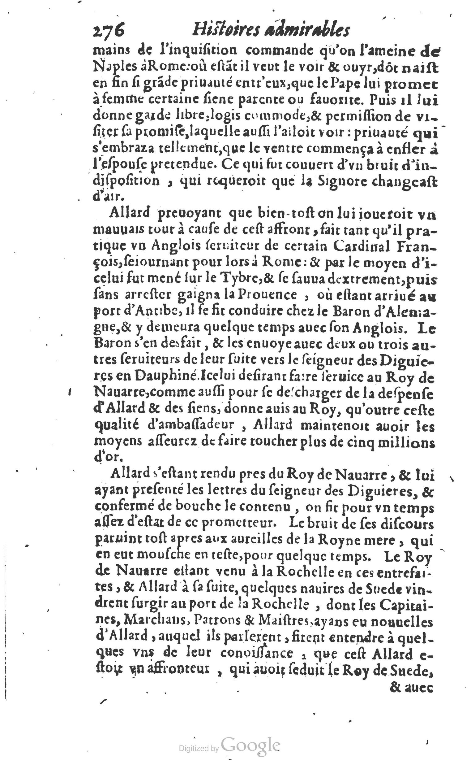 1610 - Paul Marceau - Trésor d’histoires admirables et mémorables - Princeton
