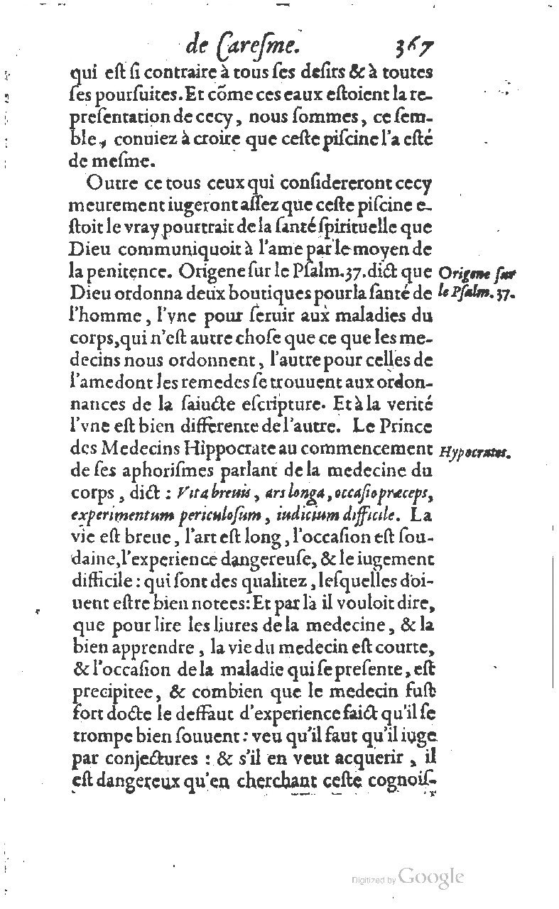 1607 - Nicolas Du Fossé - Trésor quadragésimal - T 01 - BM Lyon