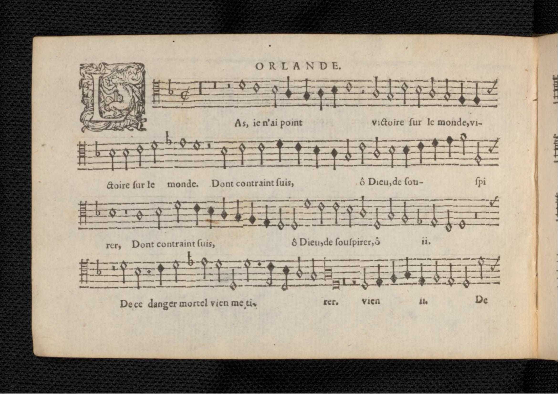 1576 - [Pierre de Saint-André] - Trésor de musique d’Orlande de Lassus Tenor - KBR Bruxelles