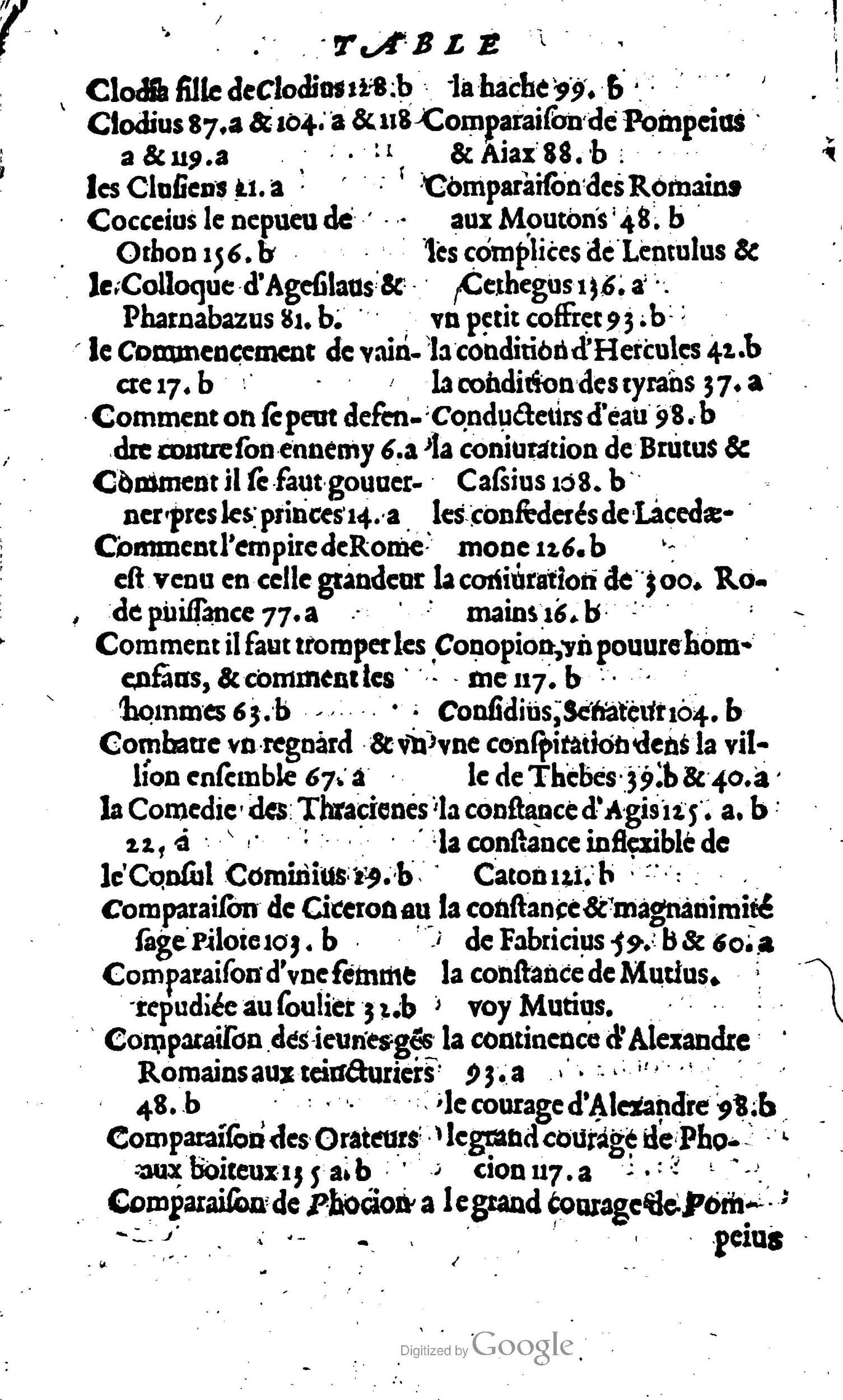 1568 - Willem Silvius - Trésor des vies de Plutarque - Anvers Plantin-Moretus