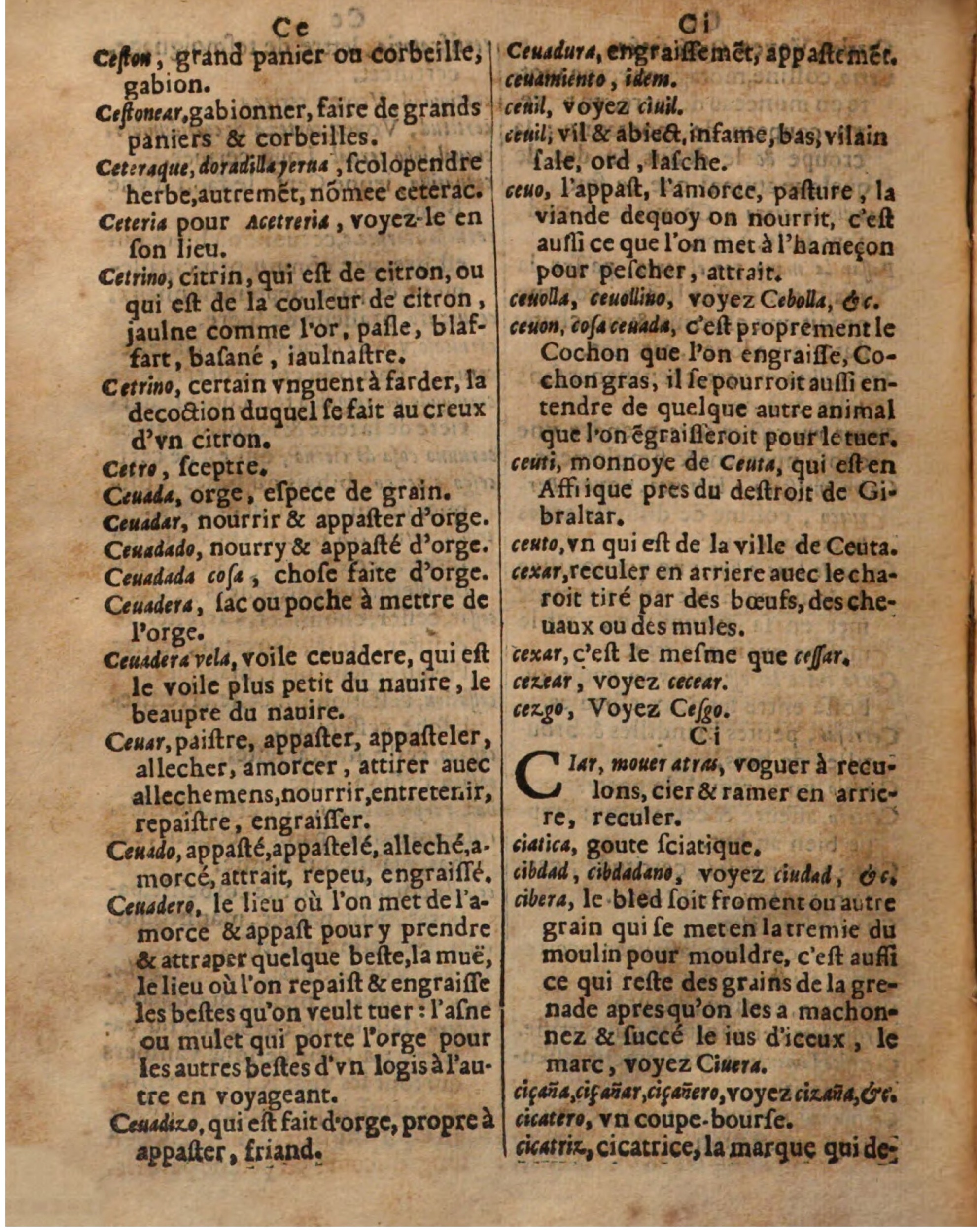 1625 - Hubert Antoine - Trésor des deux langues espagnole et française - Augsbourg