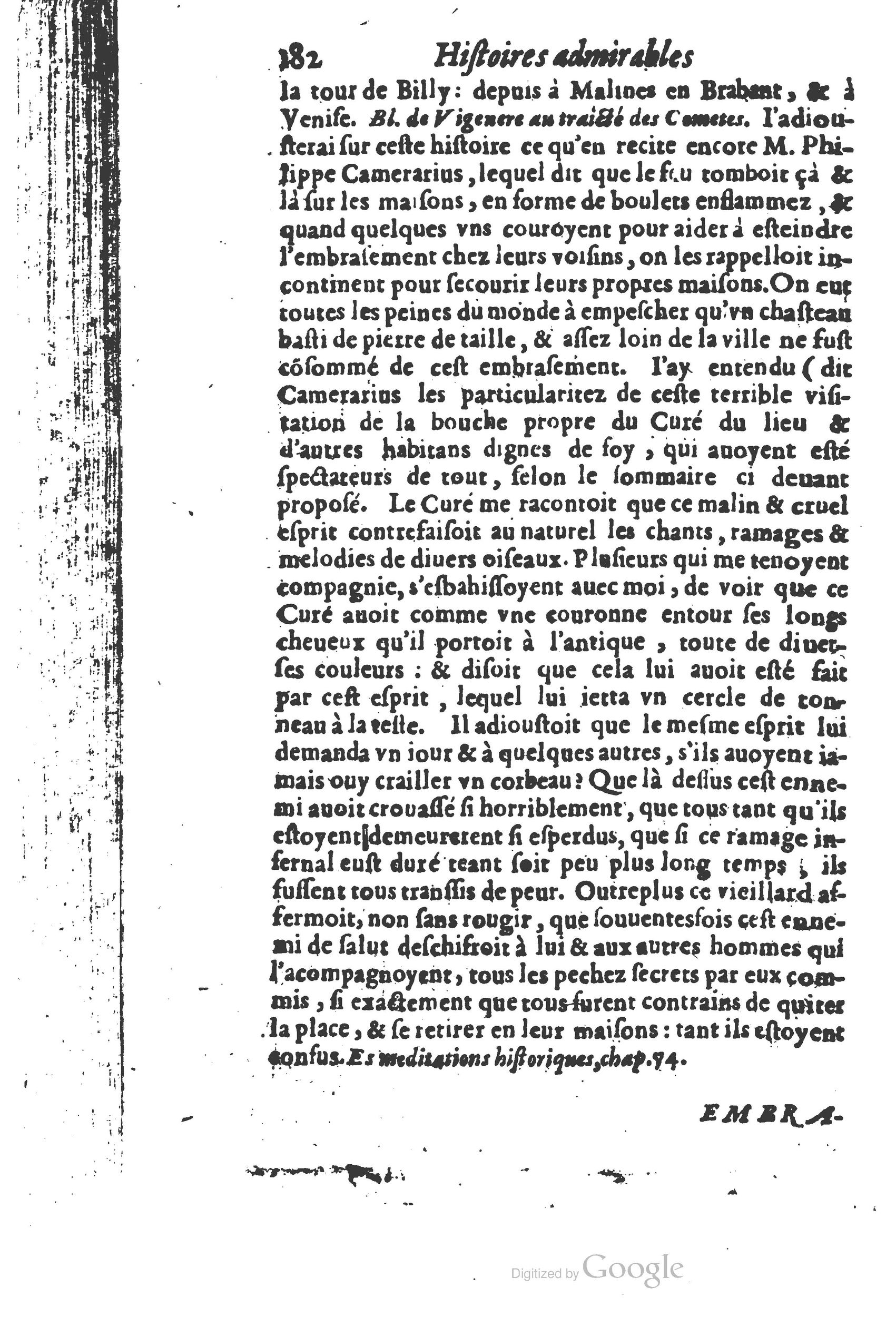 1610 - Paul Marceau - Trésor d’histoires admirables et mémorables - Princeton