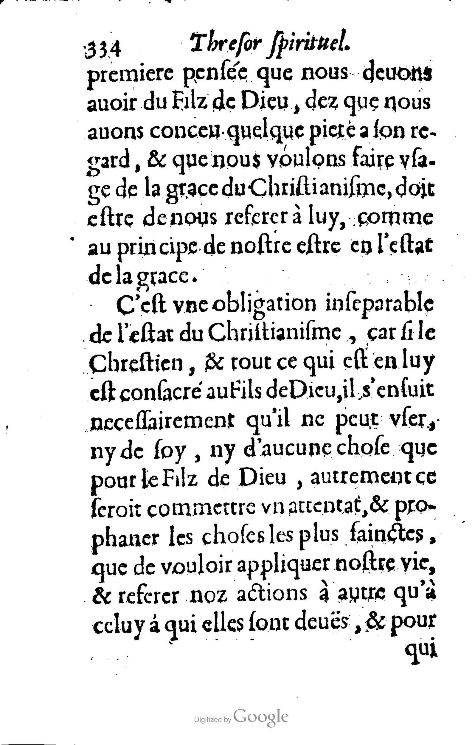 1633 - François Waudré - Trésor spirituel contenant les excellences du christianisme - BM Lyon