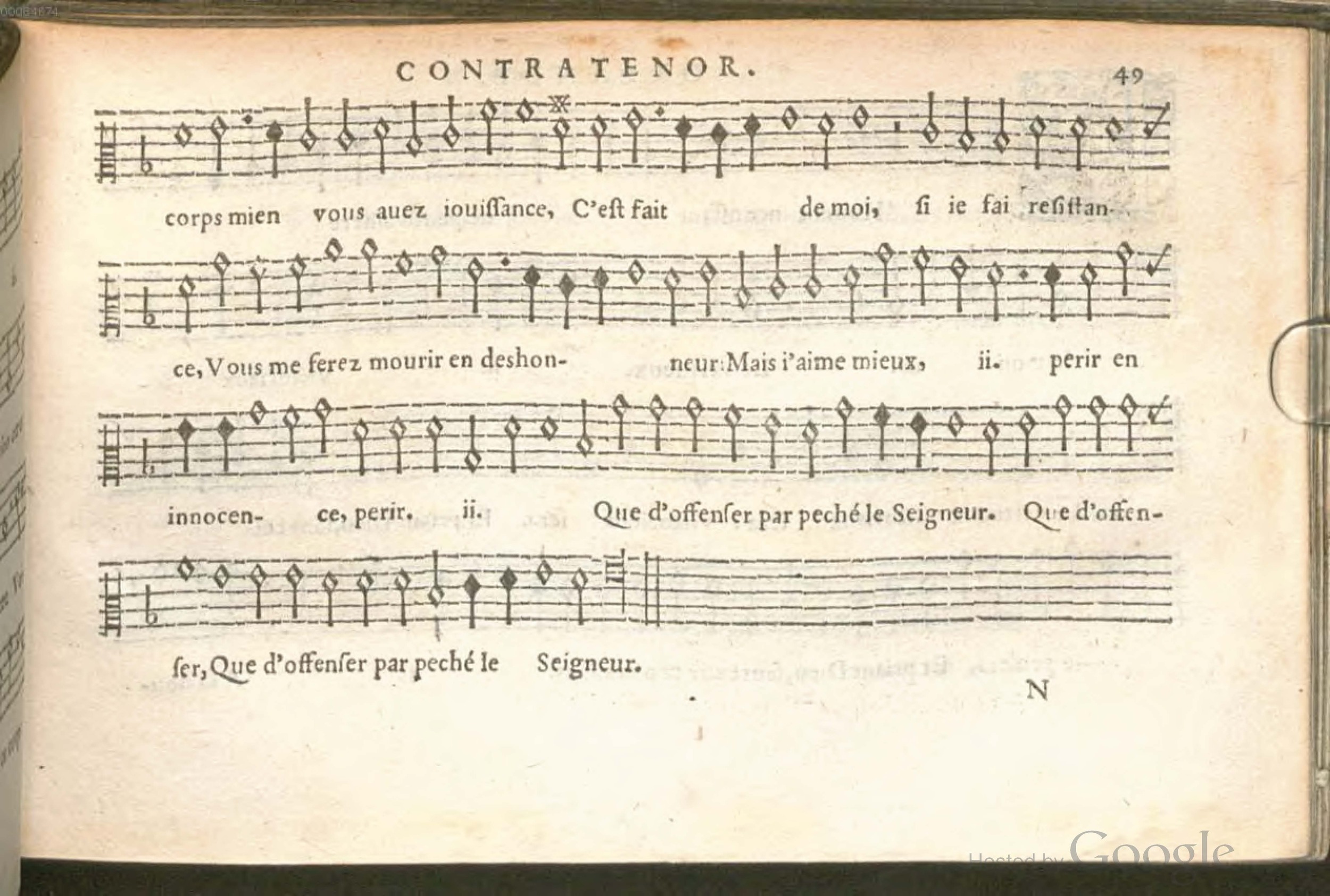 1576 - [Pierre de Saint-André] - Trésor de musique d’Orlande de Lassus Contratenor - BSB Munich