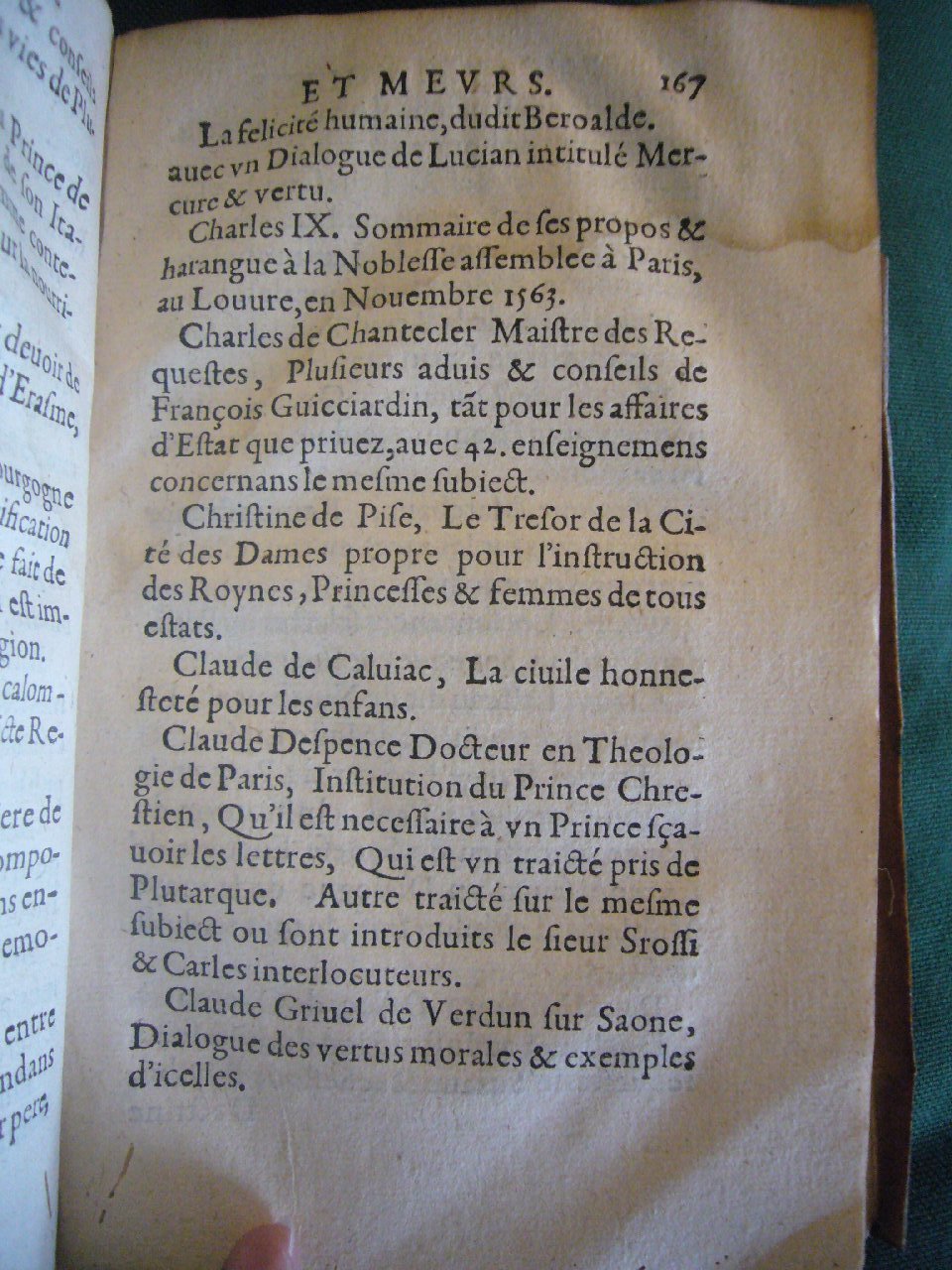 1602 - François Jacquin - Trésor des bons esprits français - BnF Arsenal
