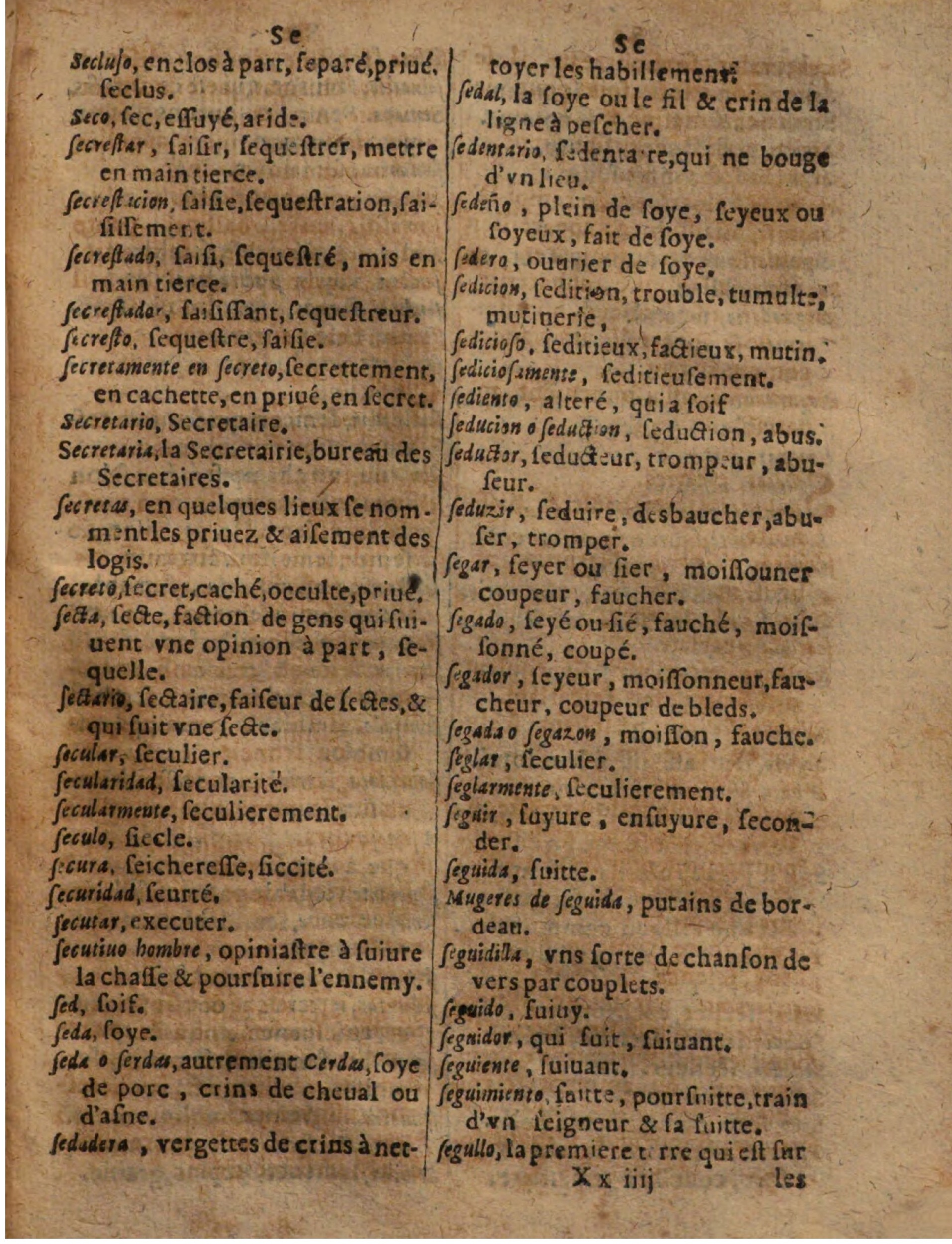 1625 - Hubert Antoine - Trésor des deux langues espagnole et française - Augsbourg