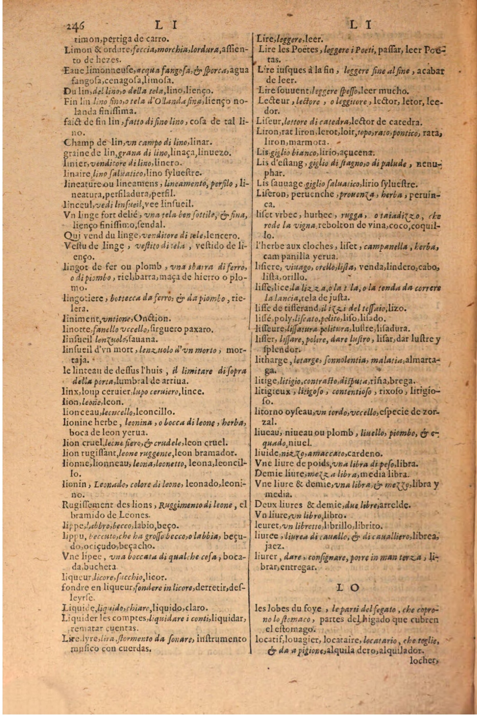1616 - Pierre de la Rovière - Trésor des trois langues (Seconde partie) - BSB Munich