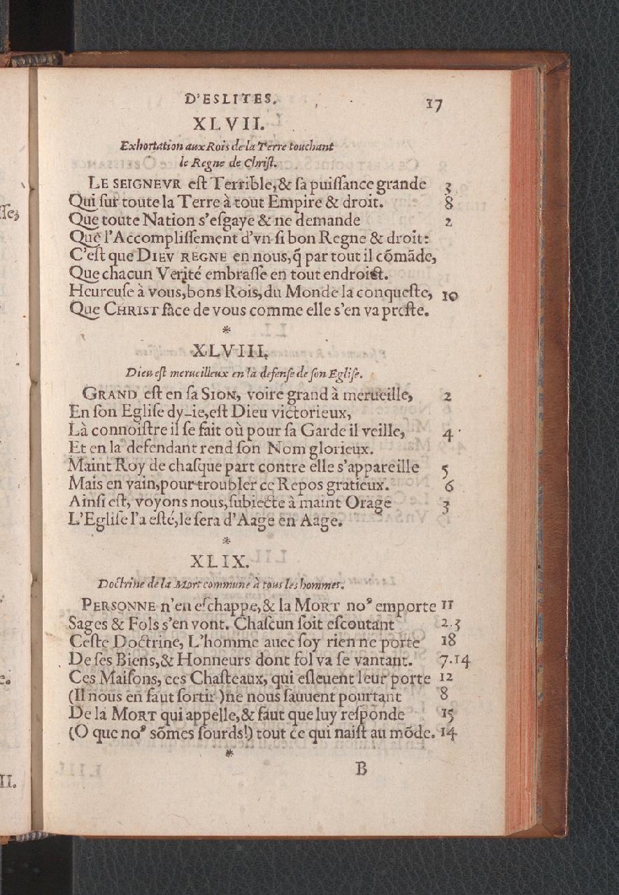 1577 - Jean de Laon - Trésor des 150 psaumes de David - Genève