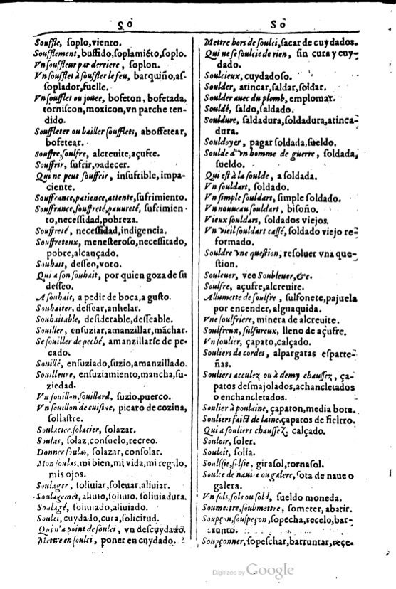 1616 - Veuve Marc Orry - Trésor des deux langues espagnole et française (Première et Seconde parties) - BM Lyon