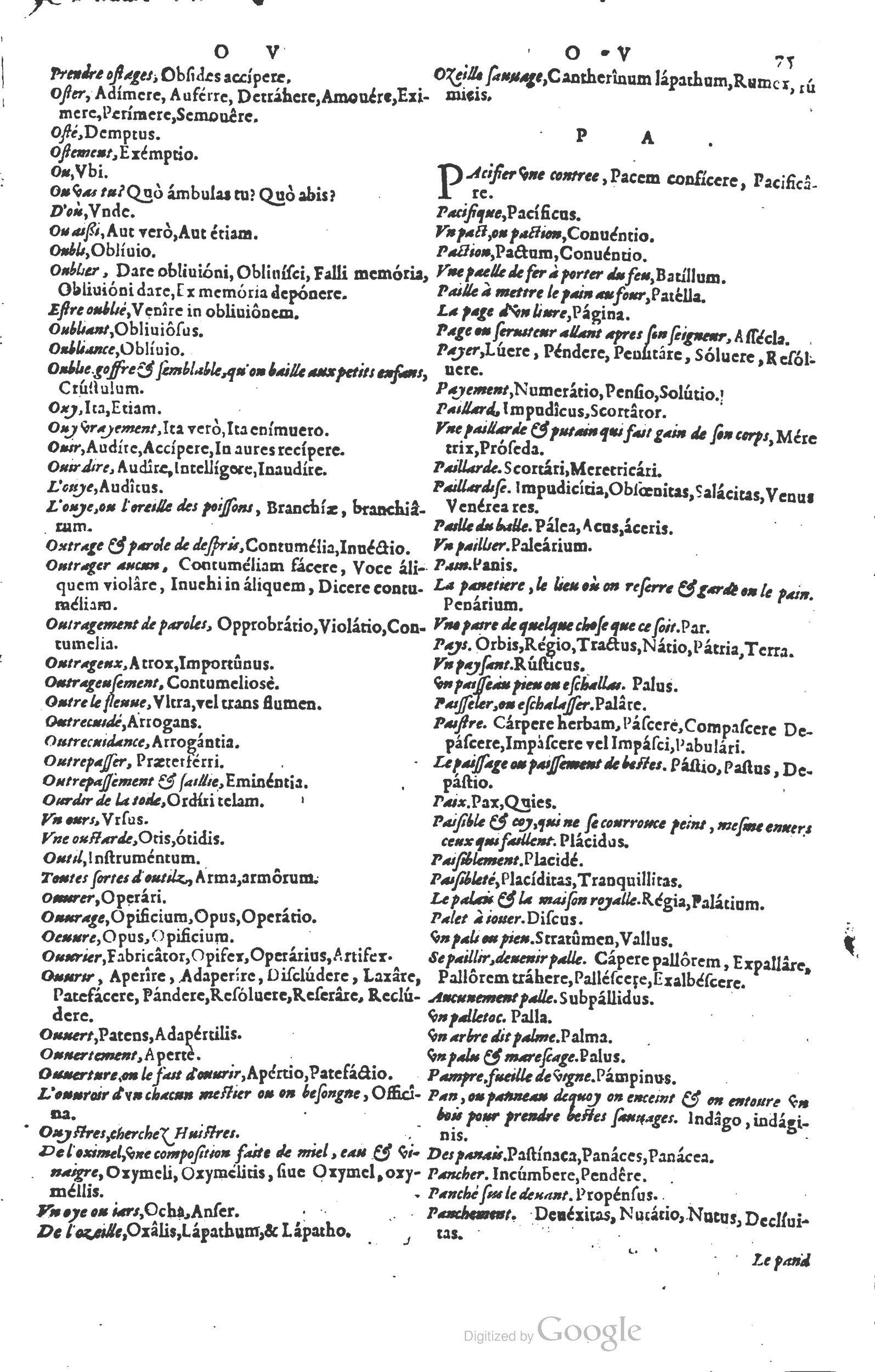 1578 - Louis Cloquemin - Trésor des mots et traits français - BSB Munich