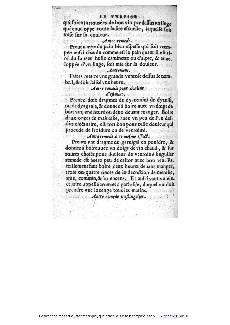 1560 - Pierre et Jan Moine - Trésor de médecine - Université Paris Cité