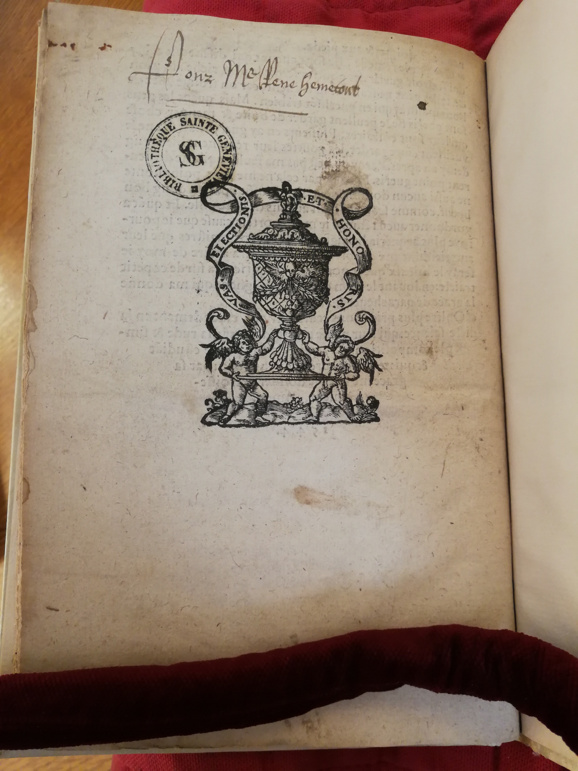 1544 - [Guillaume Bossozel] - Trésor du remède préservatif contre la peste - Bibliothèque Sainte-Geneviève