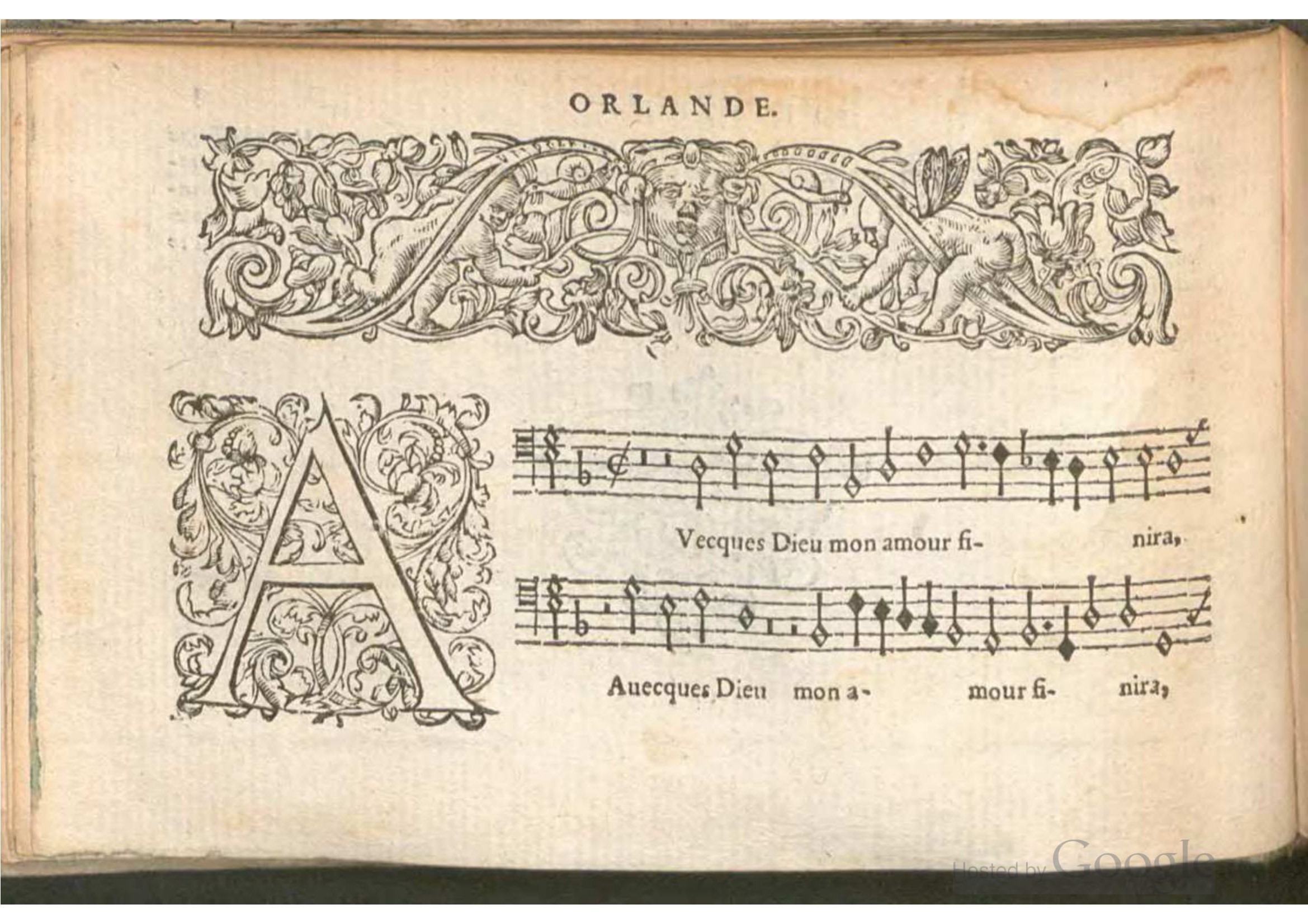 1576 - [Pierre de Saint-André] - Trésor de musique d’Orlande de Lassus Bassus - BSB Munich