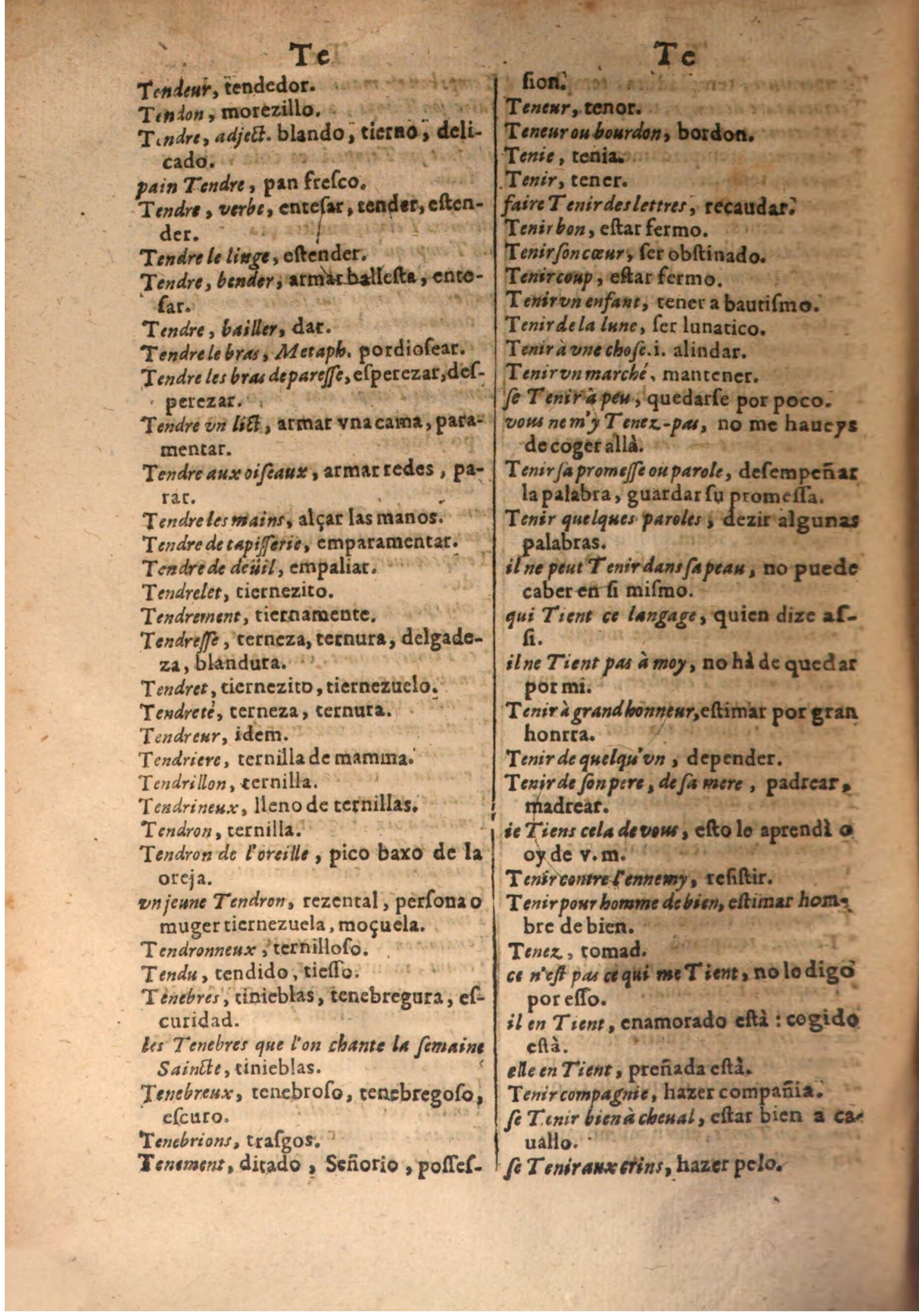 1645 - A. de Sommaville et A. Courbé - Trésor des deux langues espagnole et française (Seconde partie) - BSB Munich 1645 - A. de Sommaville et A. Courbé - Trésor des deux langues espagnole et française (Seconde partie) - BSB Munich
