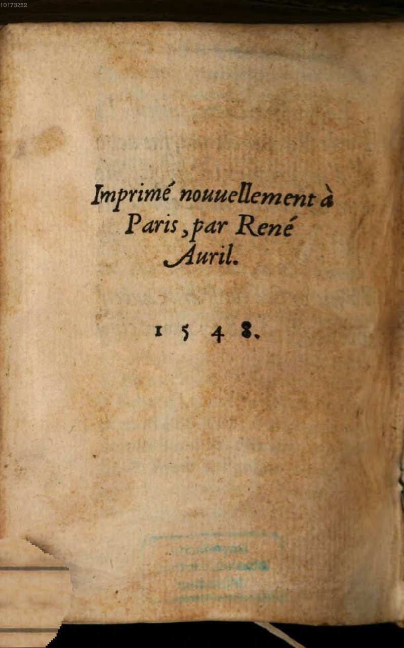1548 - René Avril et Vivant Gaulterot - Perle précieuse évangélique et Trésor divin - BSB Munich 1548 - René Avril et Vivant Gaulterot - Perle précieuse évangélique et Trésor divin - BSB Munich