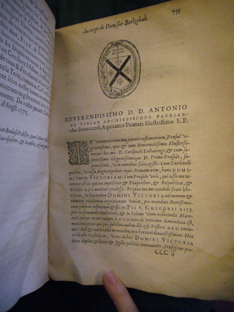 1578 - Nicolas Chesneau - Trésor et entière histoire de la triomphante victoire du corps de Dieu sur l’esprit malin - BnF Arsenal