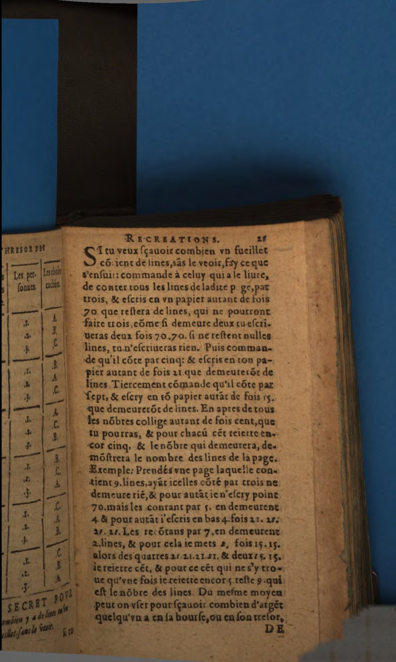 1616 - Balthazar Bellère - Trésor des récréations - BSB