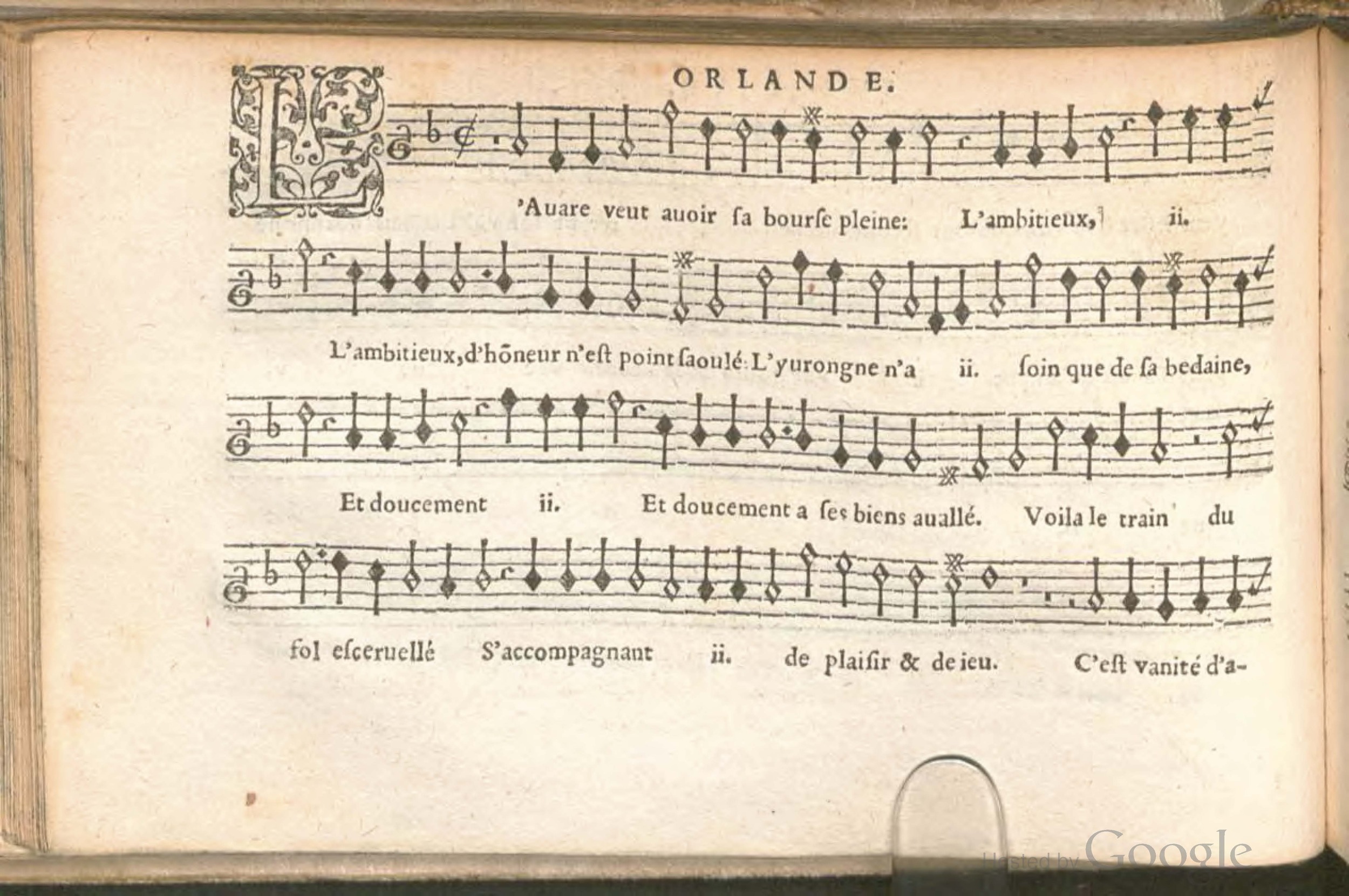 1576 - [Pierre de Saint-André] - Trésor de musique d’Orlande de Lassus Superius - BSB Munich