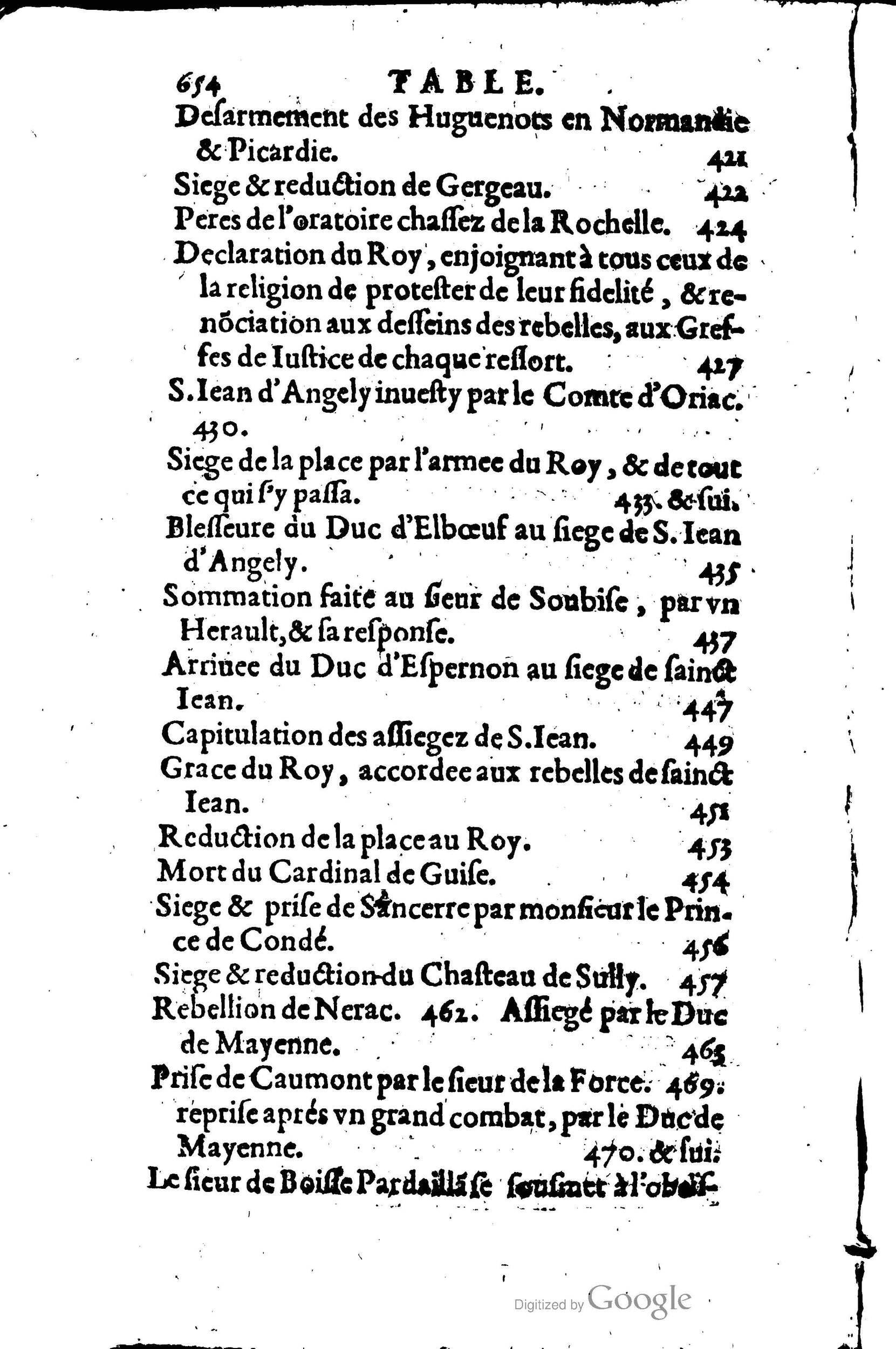1623 - Joseph Bouillerot - Trésor de l’histoire générale de notre temps - BM Lyon