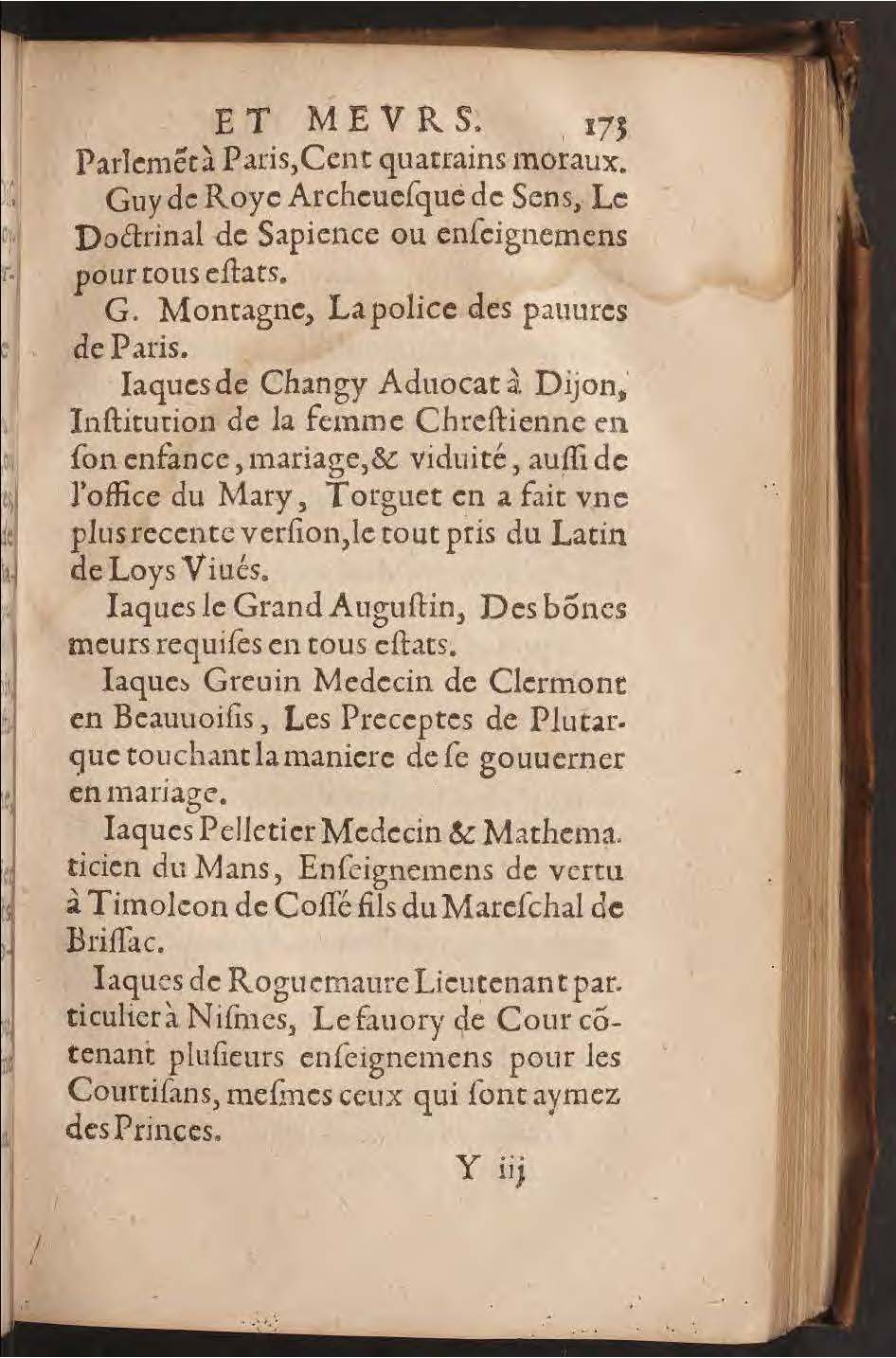 1602 - François Jacquin - Trésor des bons esprits français - BnF Arsenal