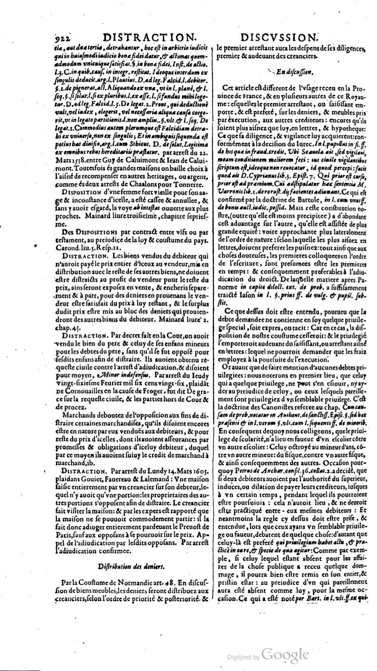 1629 - Veuve Nicolas Buon - Trésor du droit français (21754 T. 1) - BM Lyon
