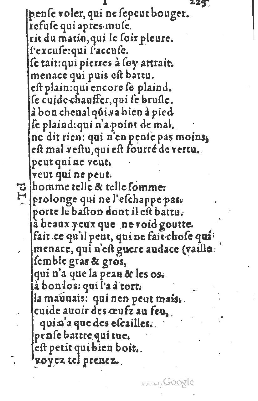 1581 - Nicolas Bonfons  - Trésor des sentences dorées - Princeton