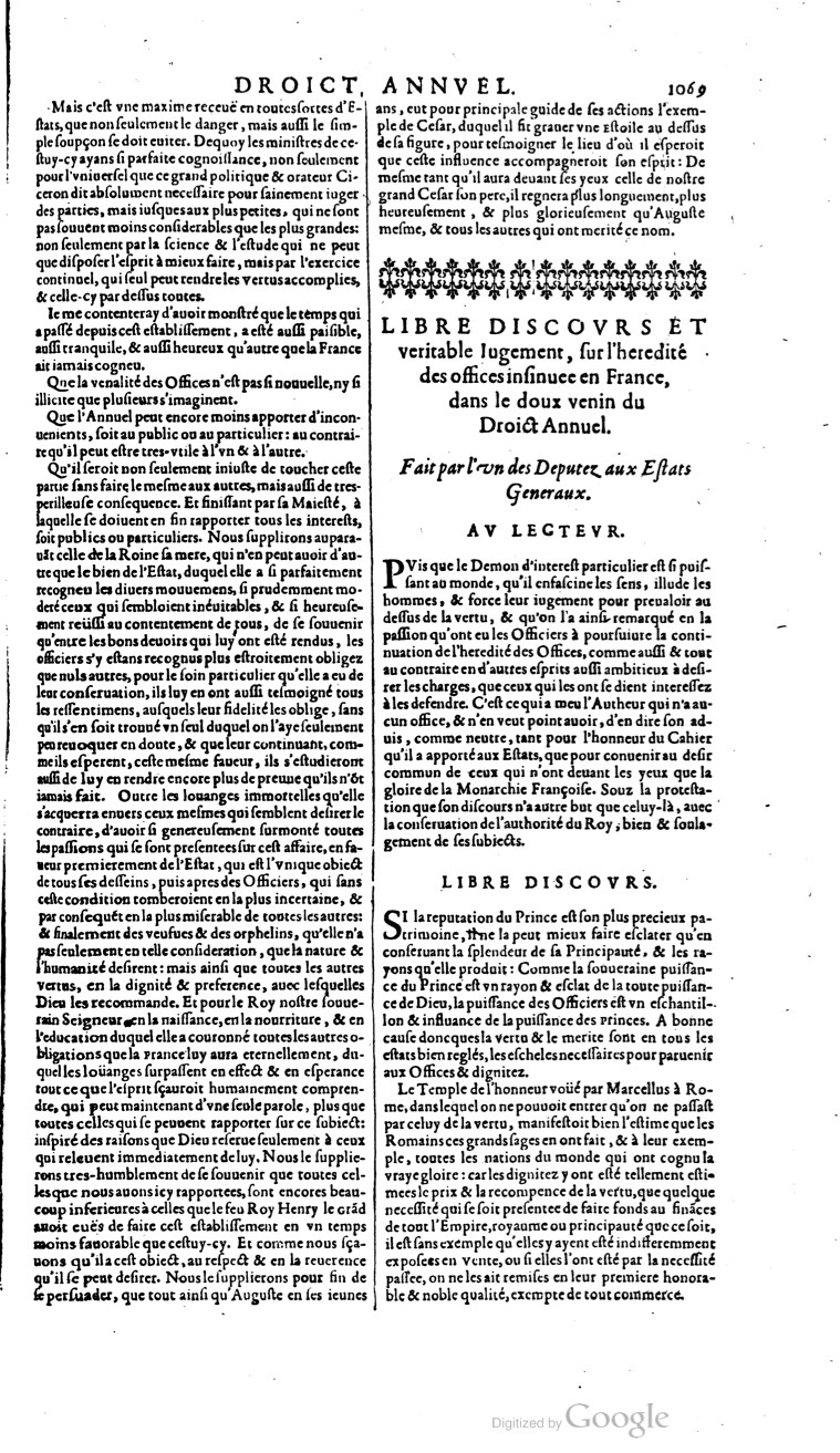 1629 - Veuve Nicolas Buon - Trésor du droit français (21754 T. 1) - BM Lyon