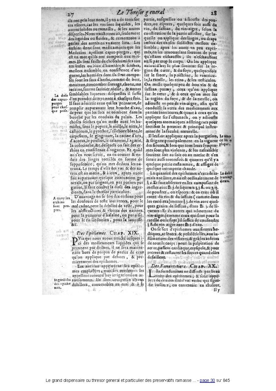 1609 - Étienne Gamonet - Grand dispensaire ou Trésor général et particulier des préservatifs - BIU Santé 1609 - Étienne Gamonet - Grand dispensaire ou Trésor général et particulier des préservatifs - BIU Santé