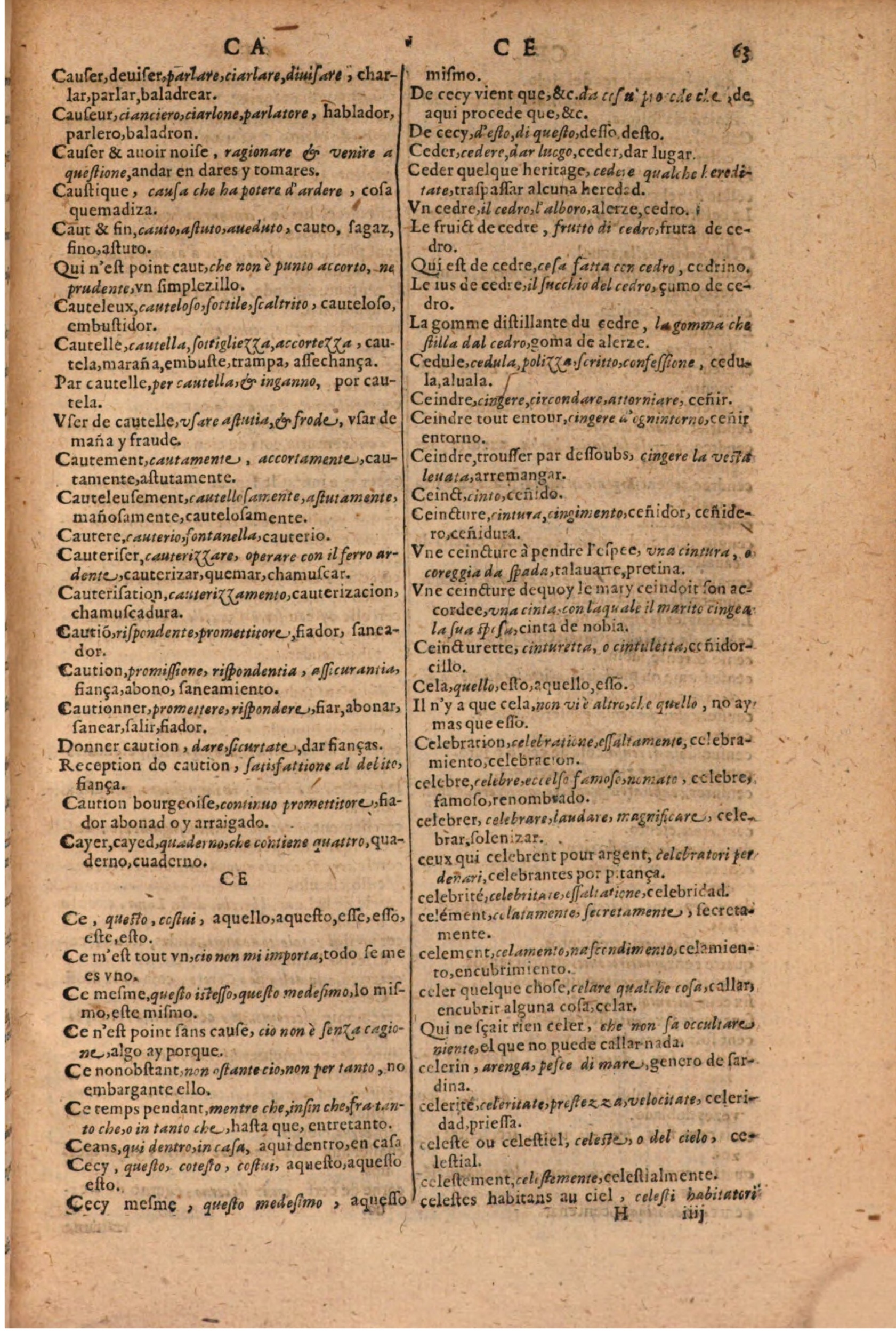 1616 - Pierre de la Rovière - Trésor des trois langues (Seconde partie) - BSB Munich