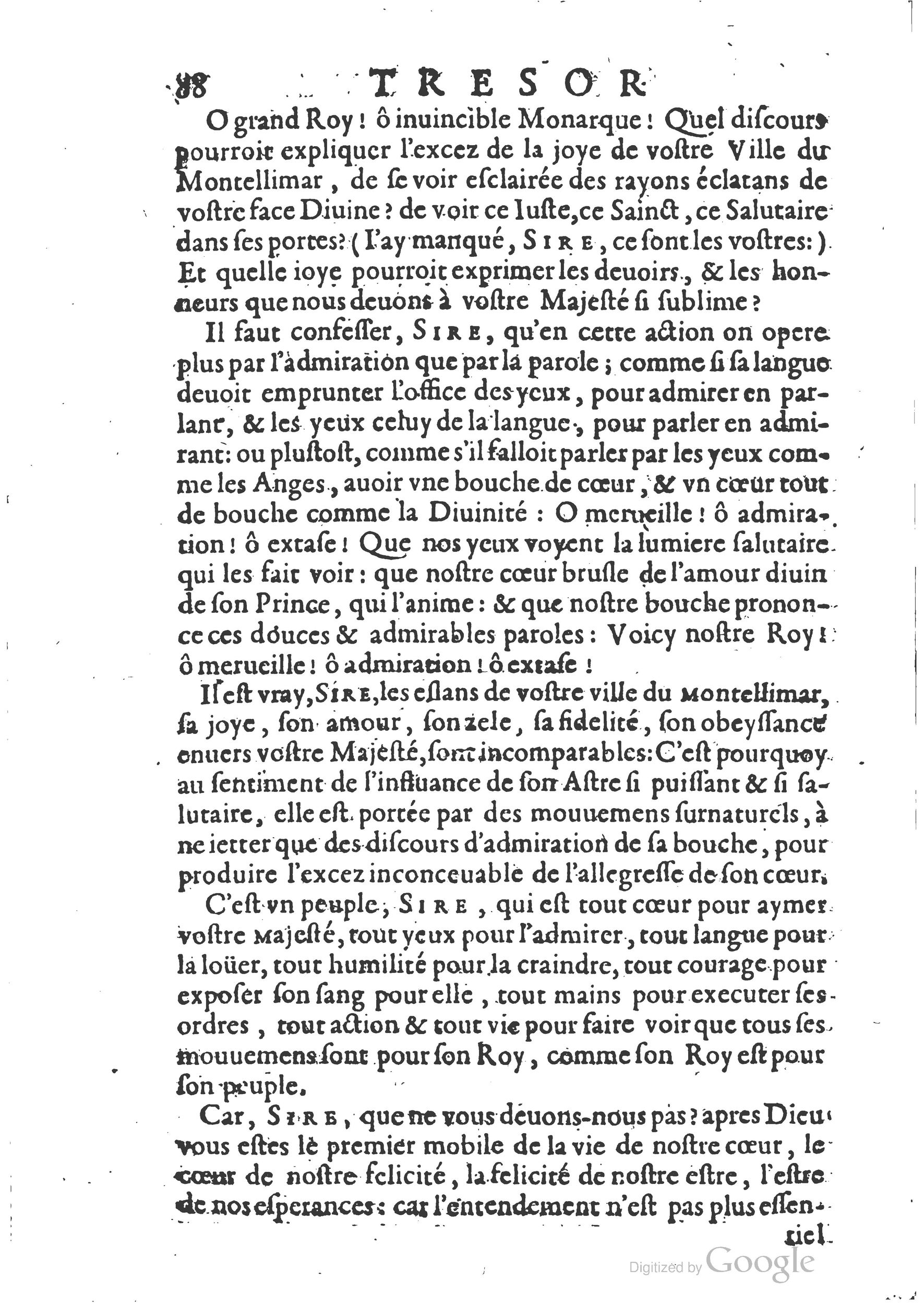 1654 - Michel Bobin - Trésor des harangues, remontrances et oraisons funèbres - BM Lyon
