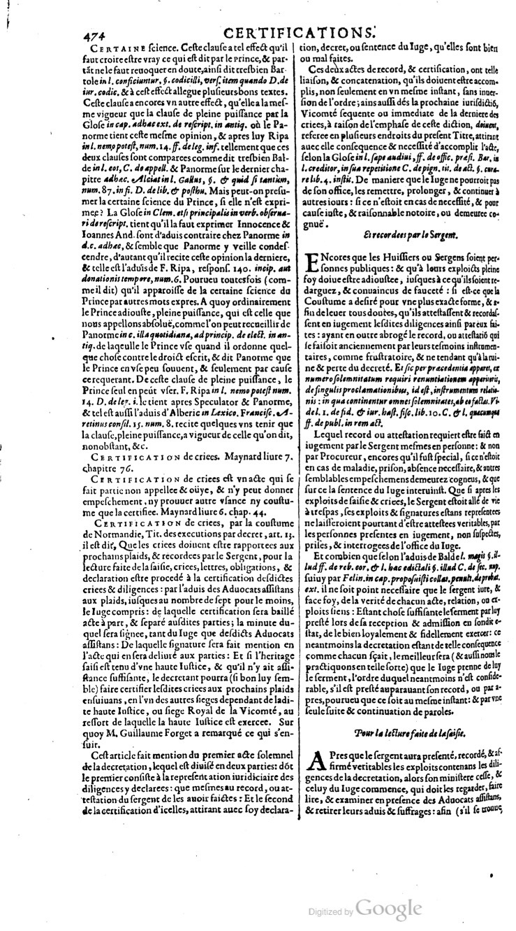 1629 - Veuve Nicolas Buon - Trésor du droit français (29620 T. 1) - BM Lyon