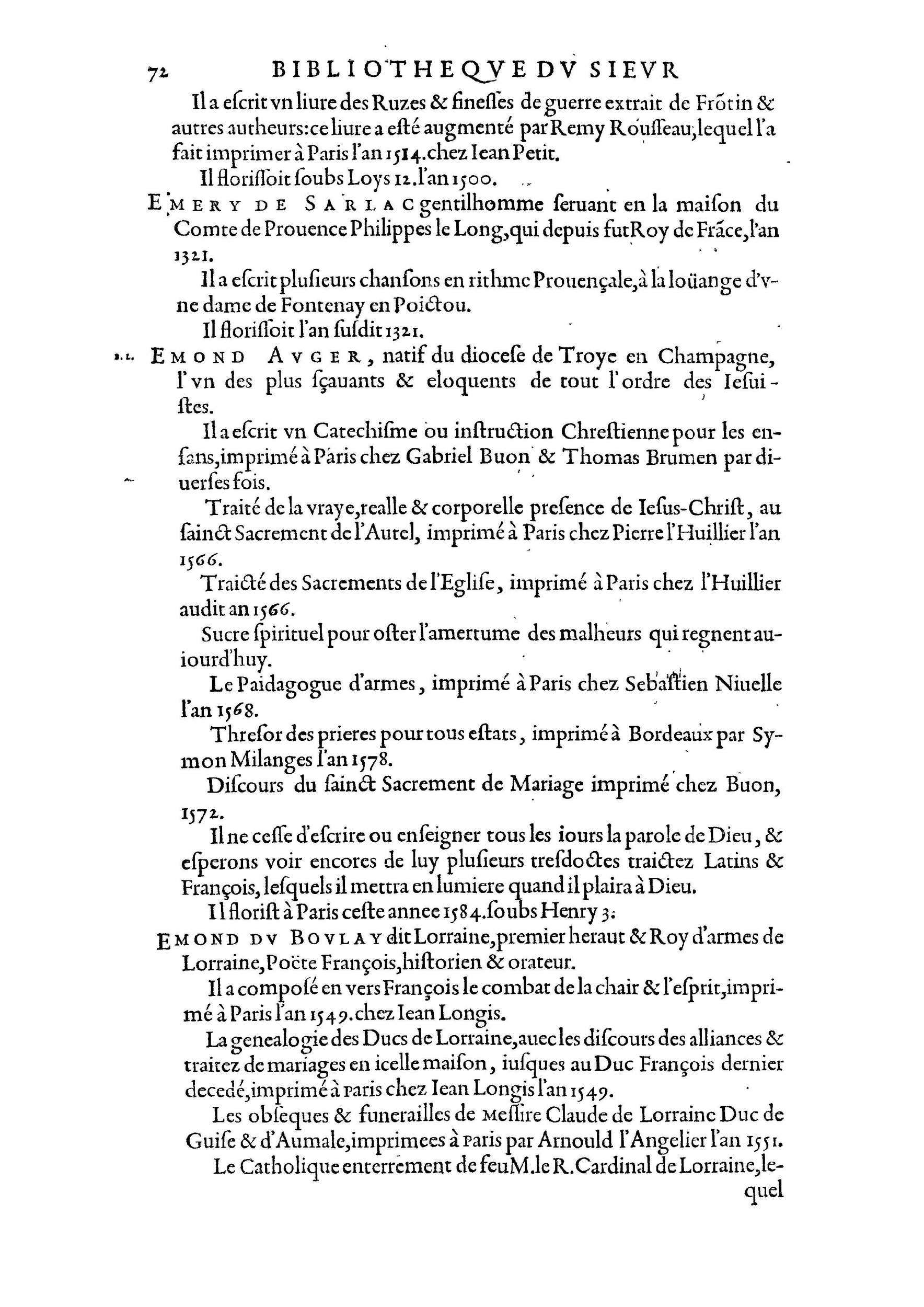 1584 - Abel L&#039;Angelier - Bibliothèques françaises - BnF