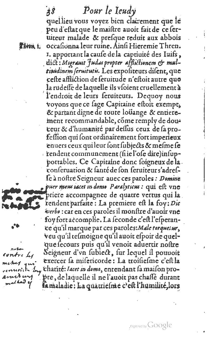1607 - Nicolas Du Fossé - Trésor quadragésimal - T 01 - BM Lyon