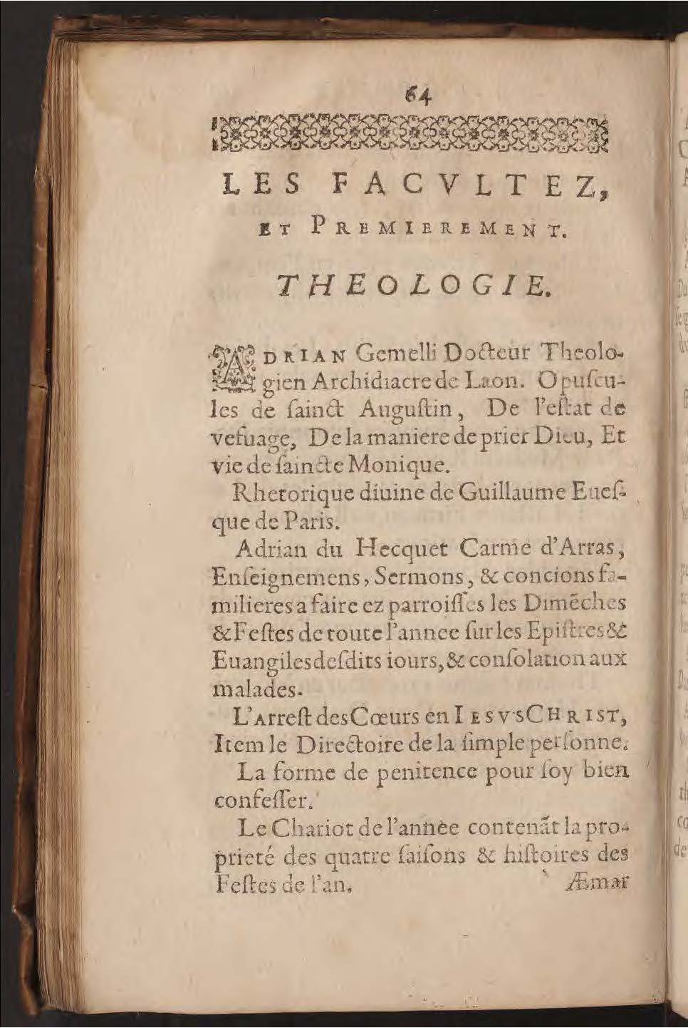1602 - François Jacquin - Trésor des bons esprits français - BnF Arsenal