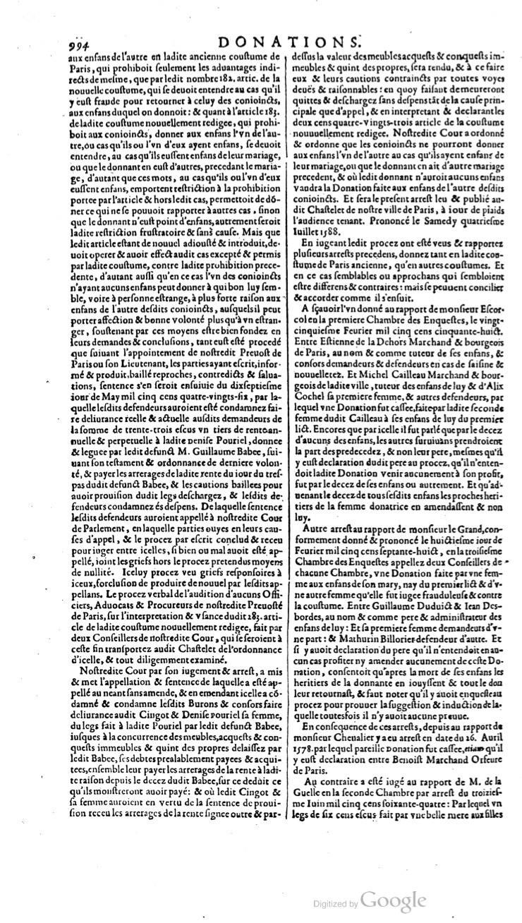 1629 - Veuve Nicolas Buon - Trésor du droit français (21754 T. 1) - BM Lyon