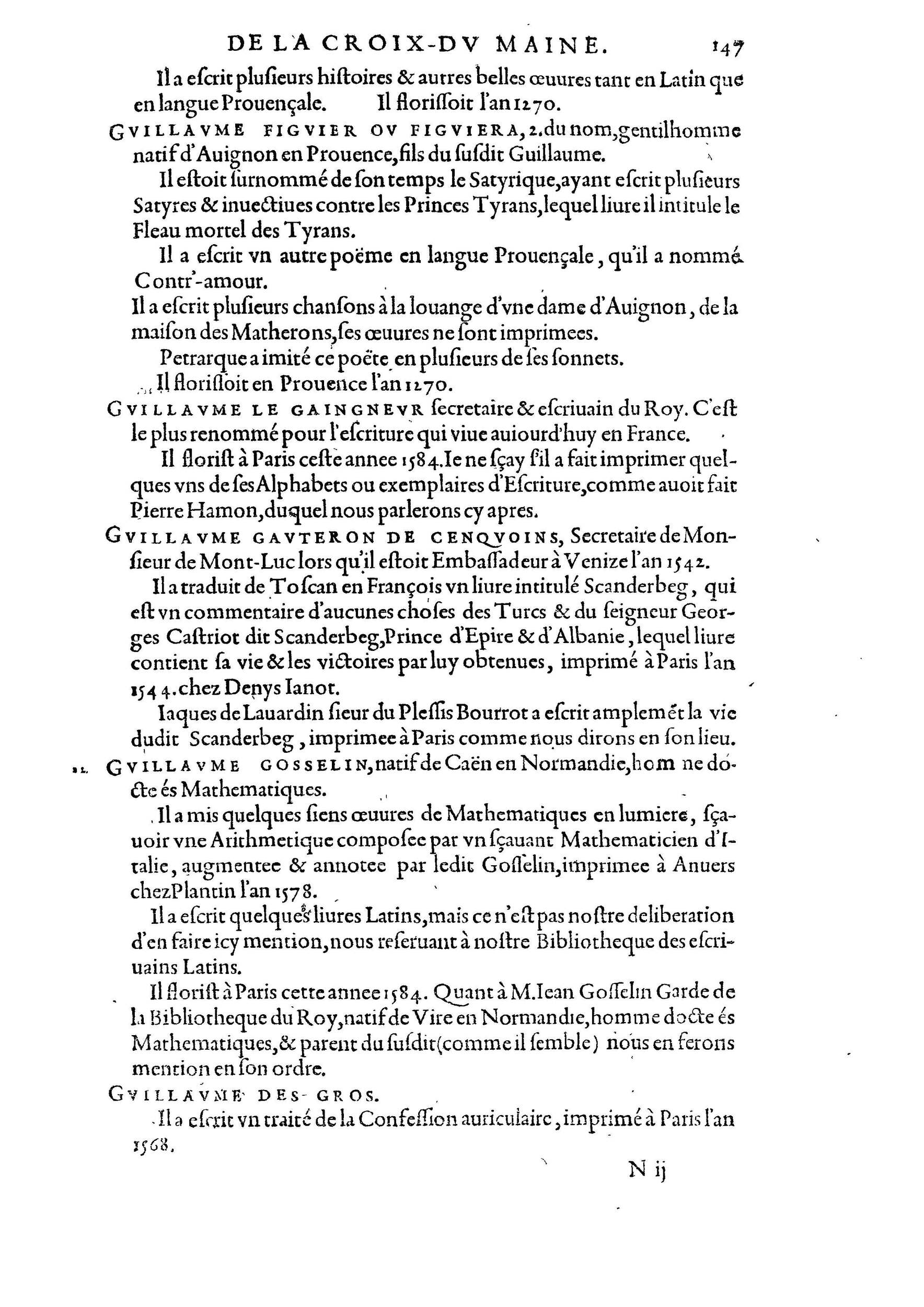 1584 - Abel L&#039;Angelier - Bibliothèques françaises - BnF