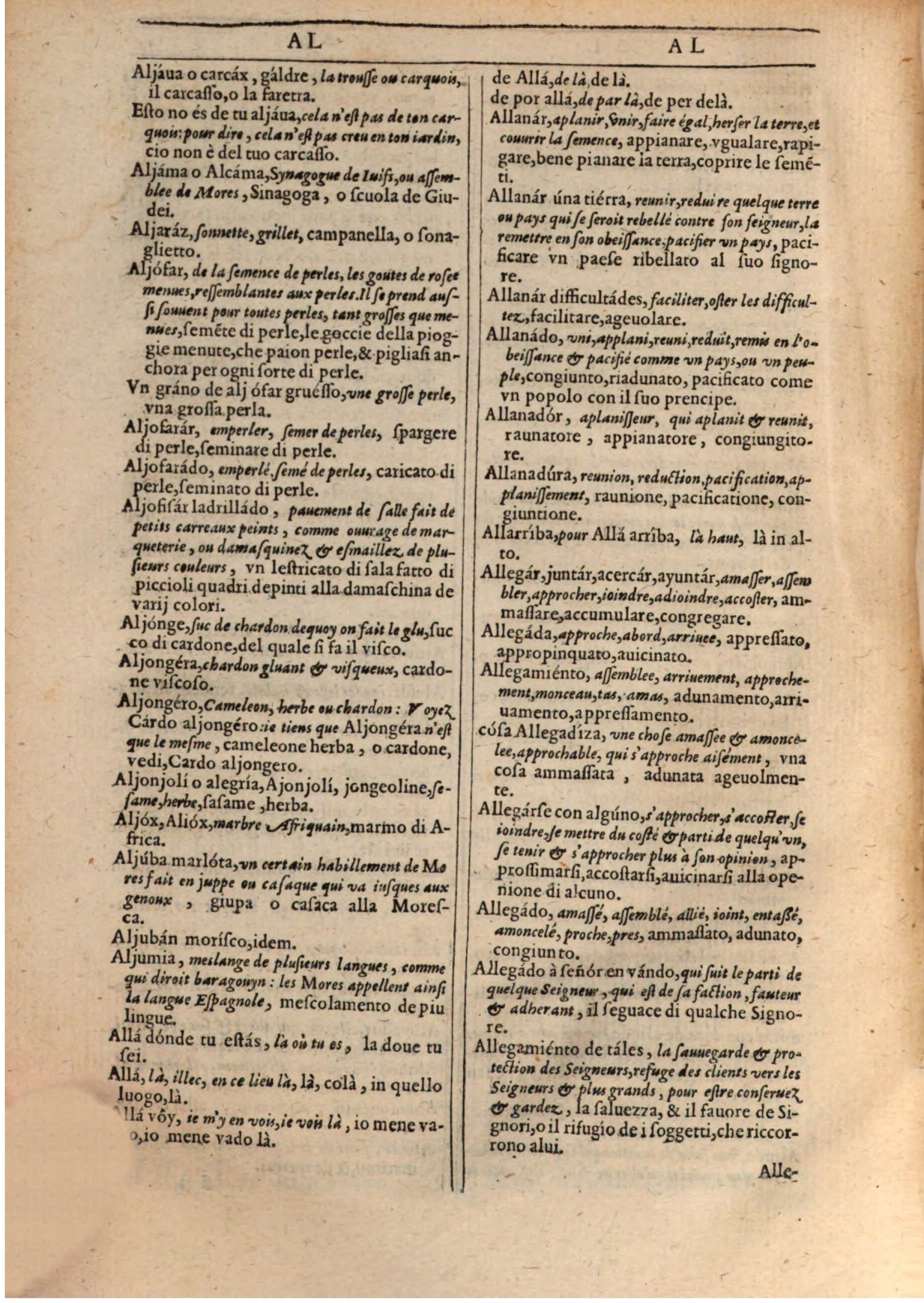 1609 - Philippe Albert et Alexandre Pernet - Trésor des trois langues française, italienne et espagnole (Première partie) - BSB Munich 1609 - Philippe Albert et Alexandre Pernet - Trésor des trois langues française, italienne et espagnole (Première partie) - BSB Munich